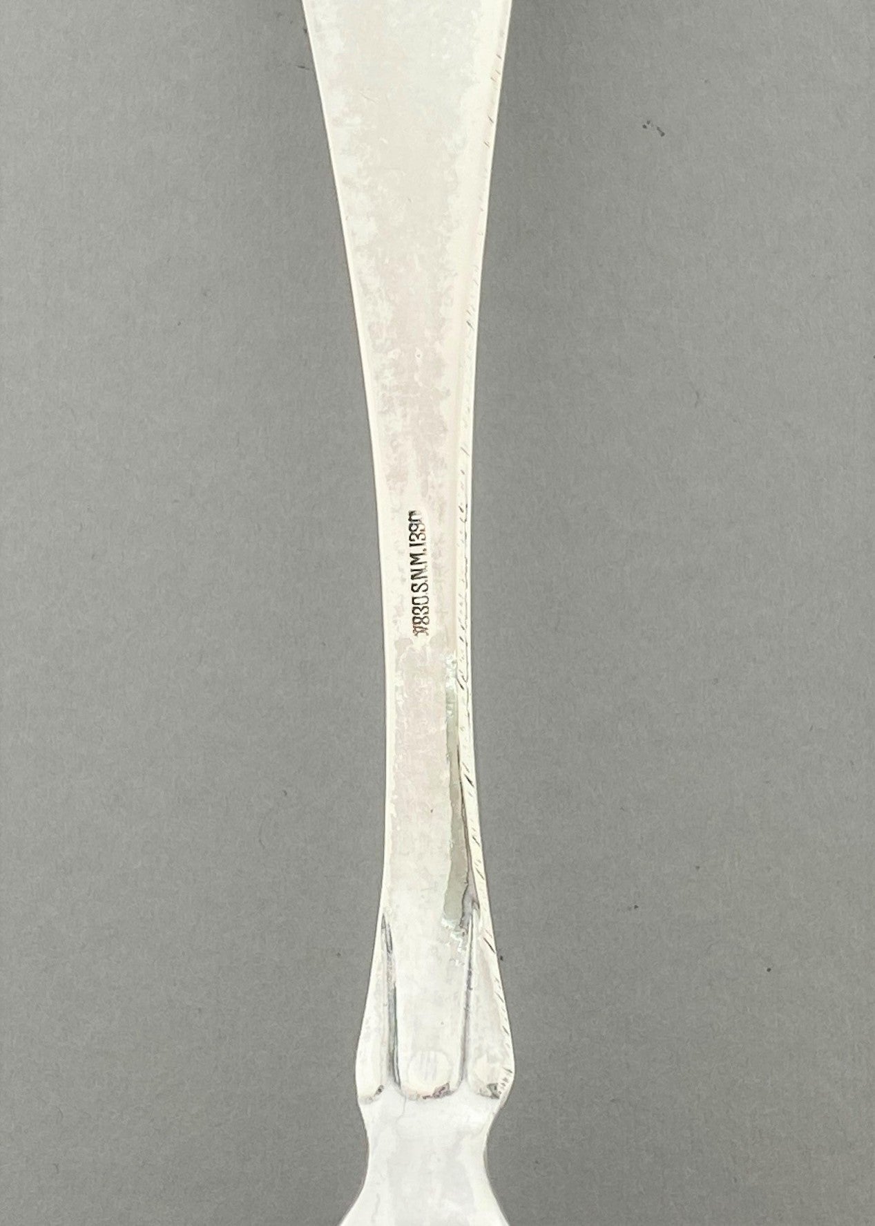 Vintage Hamret skjell smørbrødspade med gravering