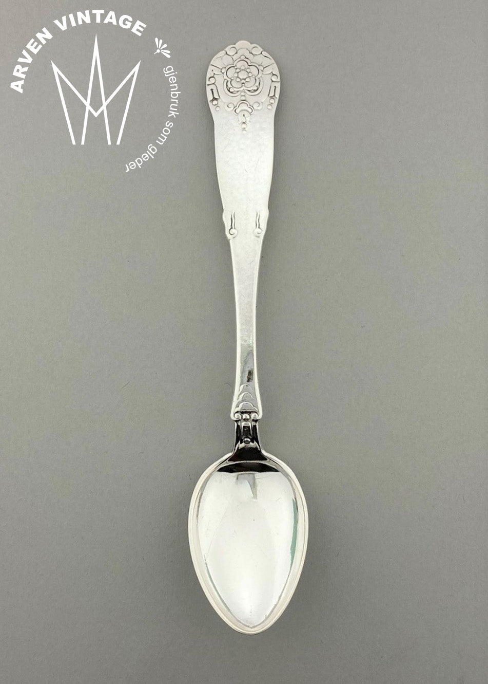 Vintage Hardanger teskje ekstra stor