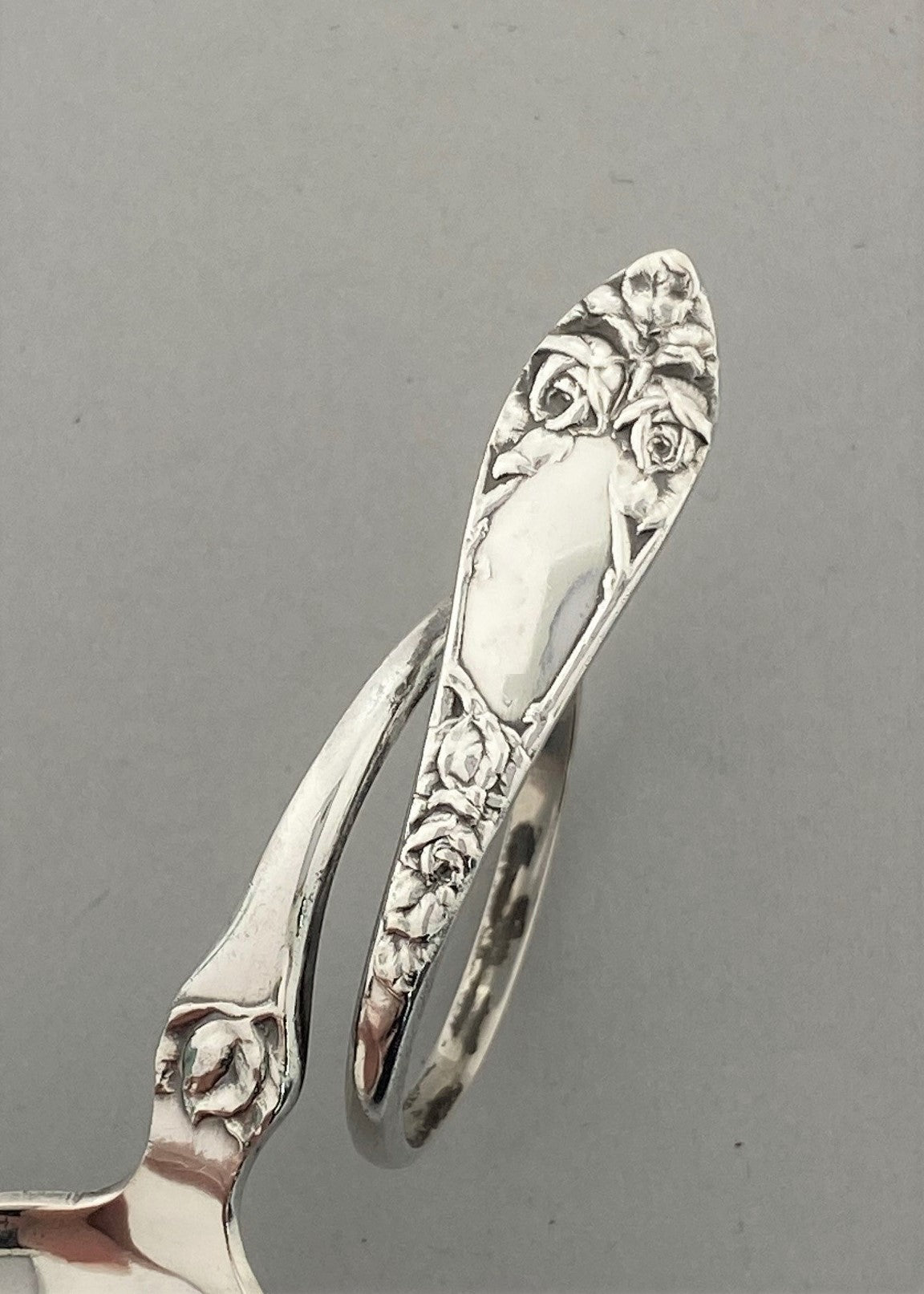 Vintage Raised Rose Sugar Spoon / Sprinkle Spoon