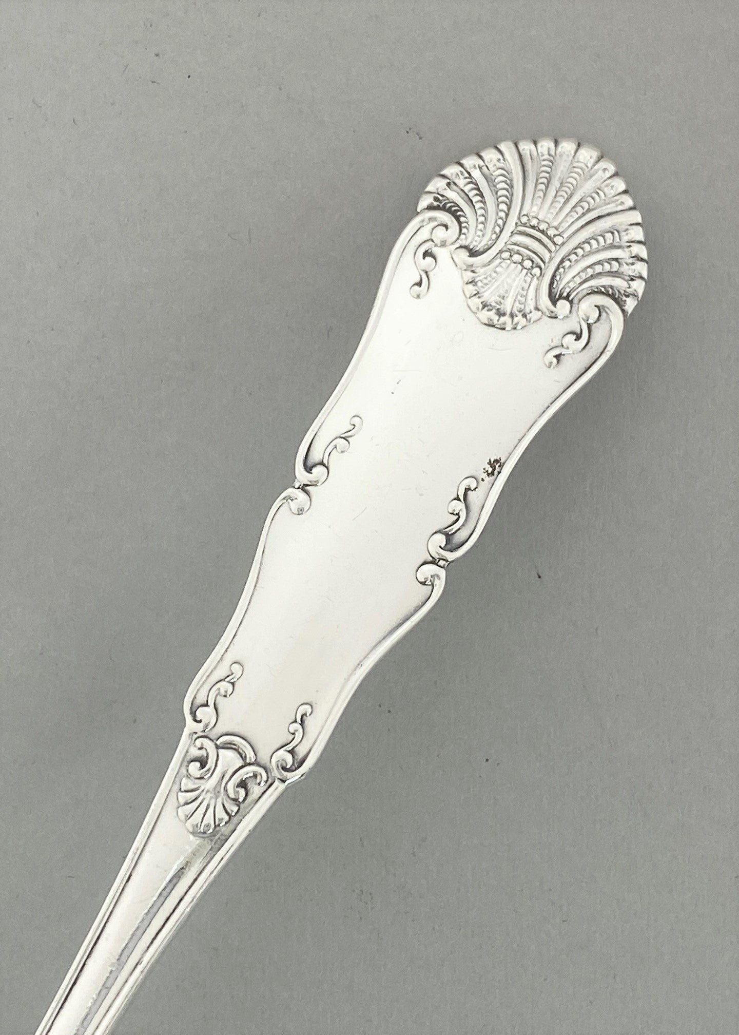 Vintage Iris sauce spoon with hook