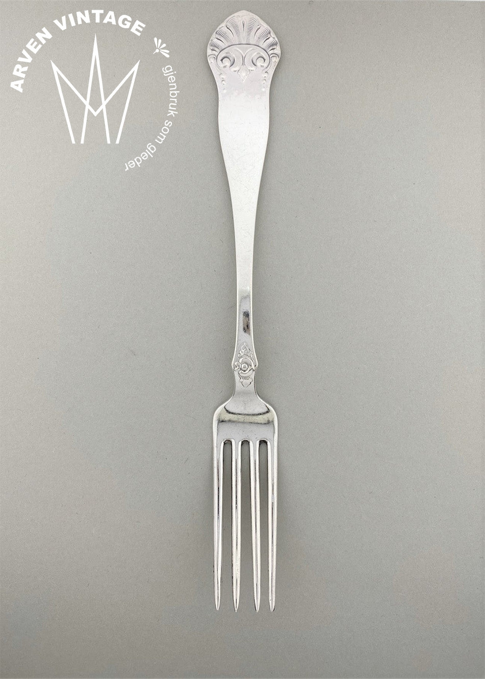 Vintage Kronestil stor spisegaffel