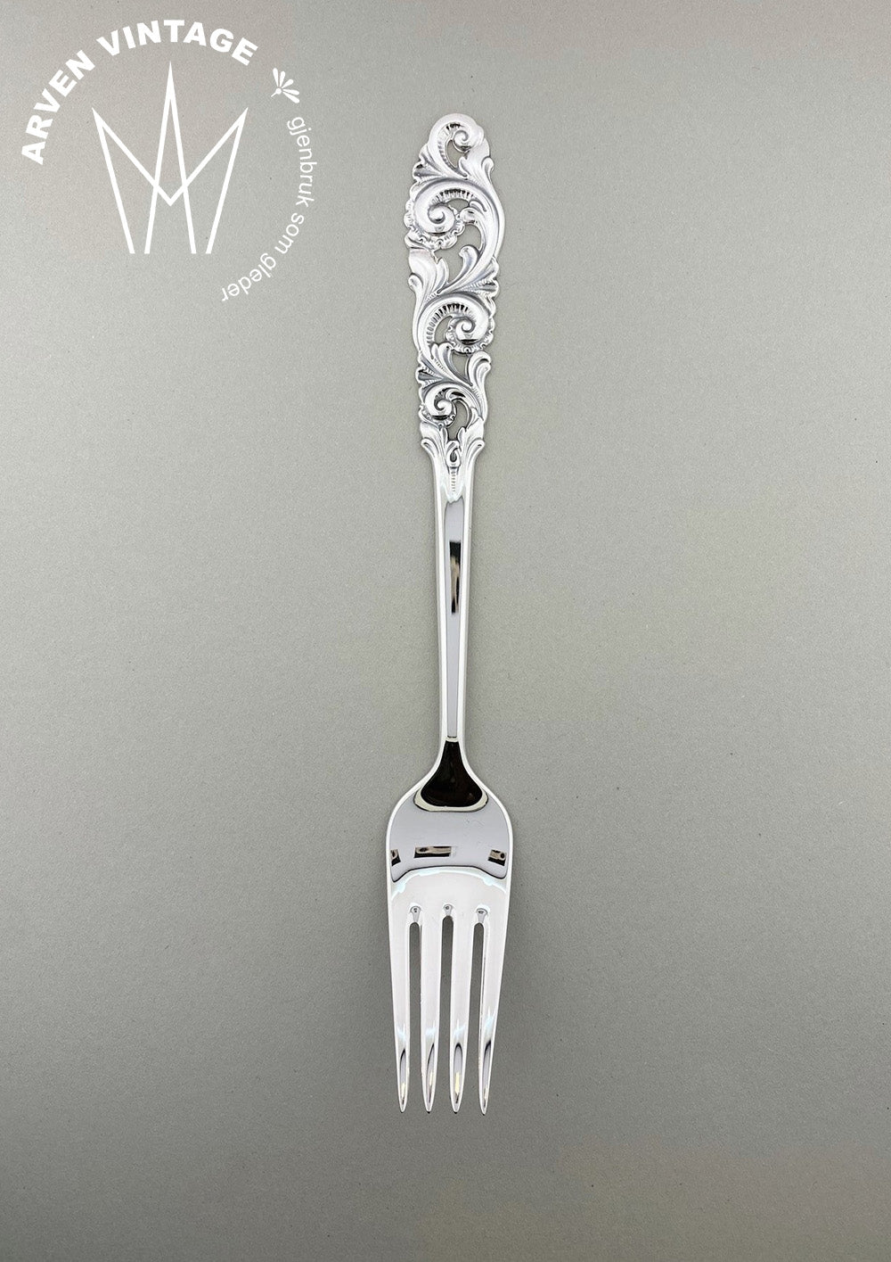 Vintage Telesølv liten spisegaffel