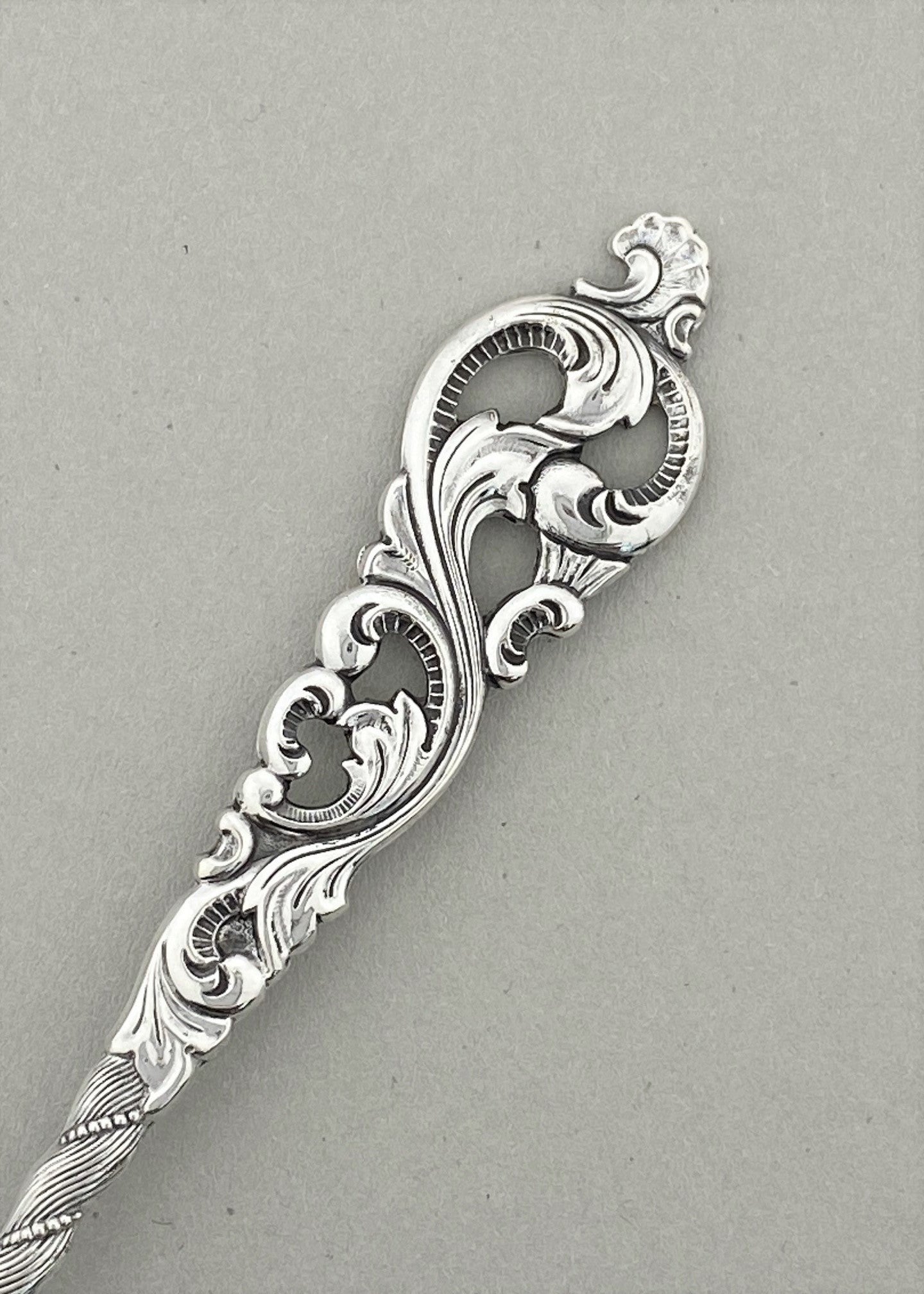 Vintage Double Rococo confectionery spoon