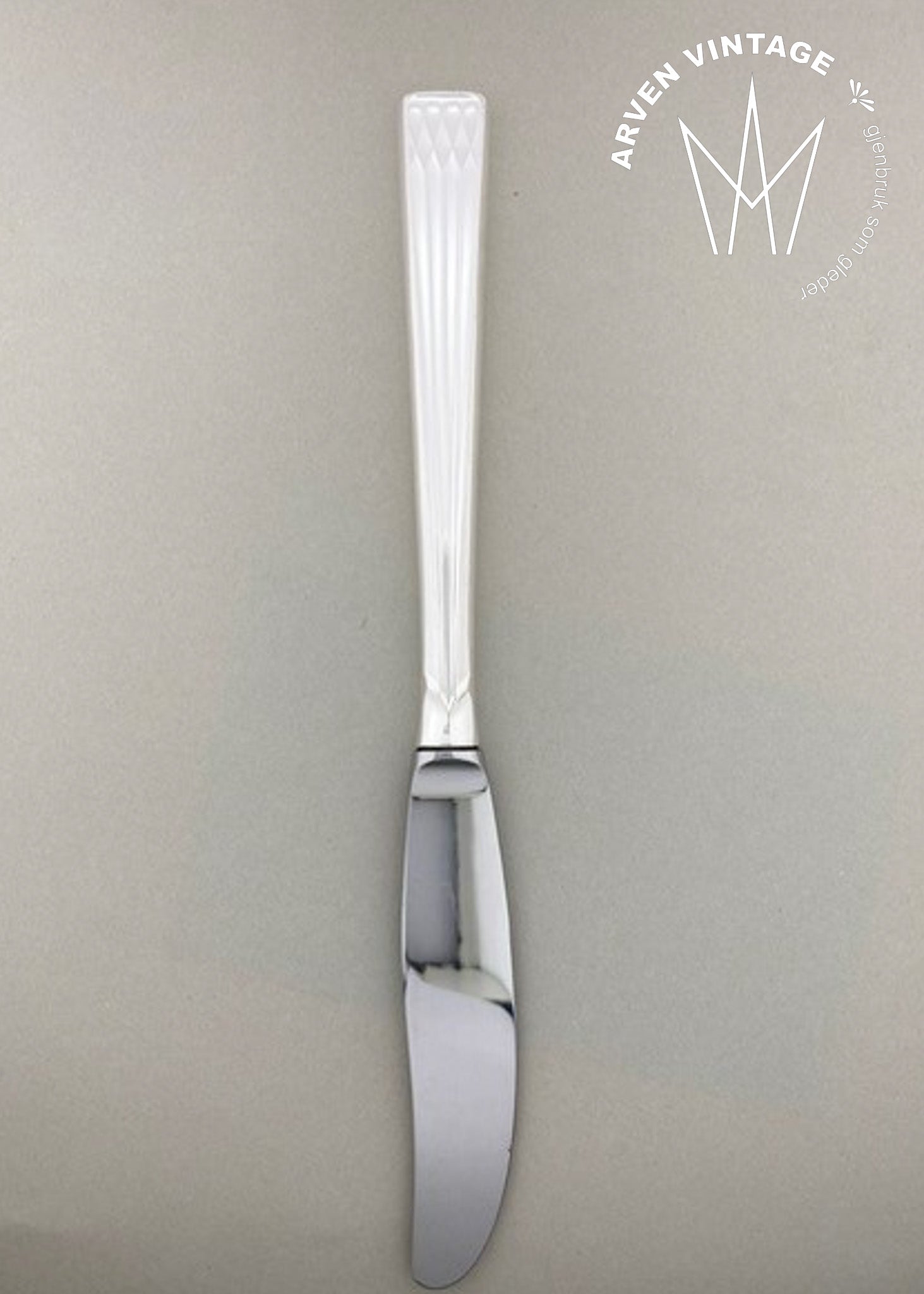 Vintage Arvesølv stor spisekniv