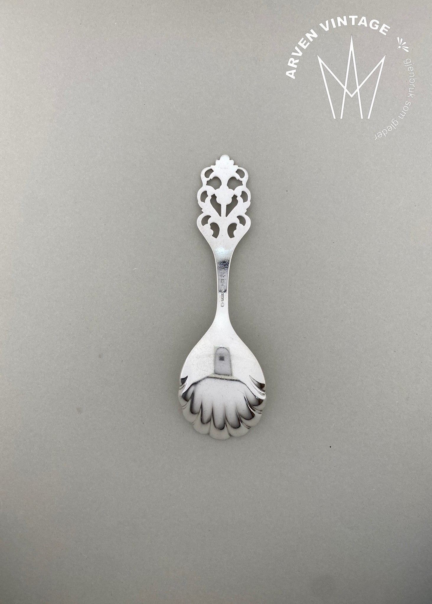 Vintage Viking Rose sugar spoon