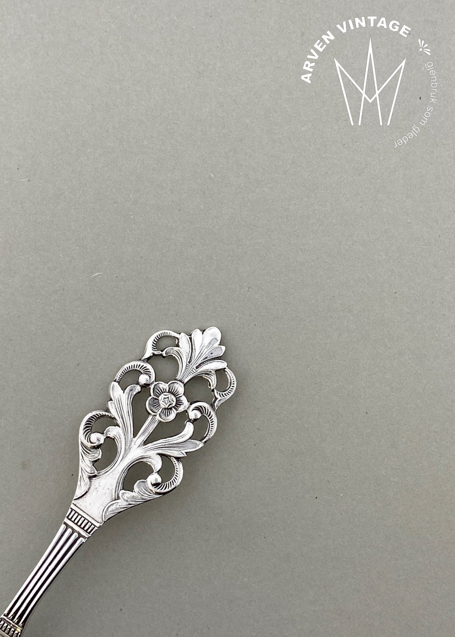 Vintage Viking Rose sugar spoon