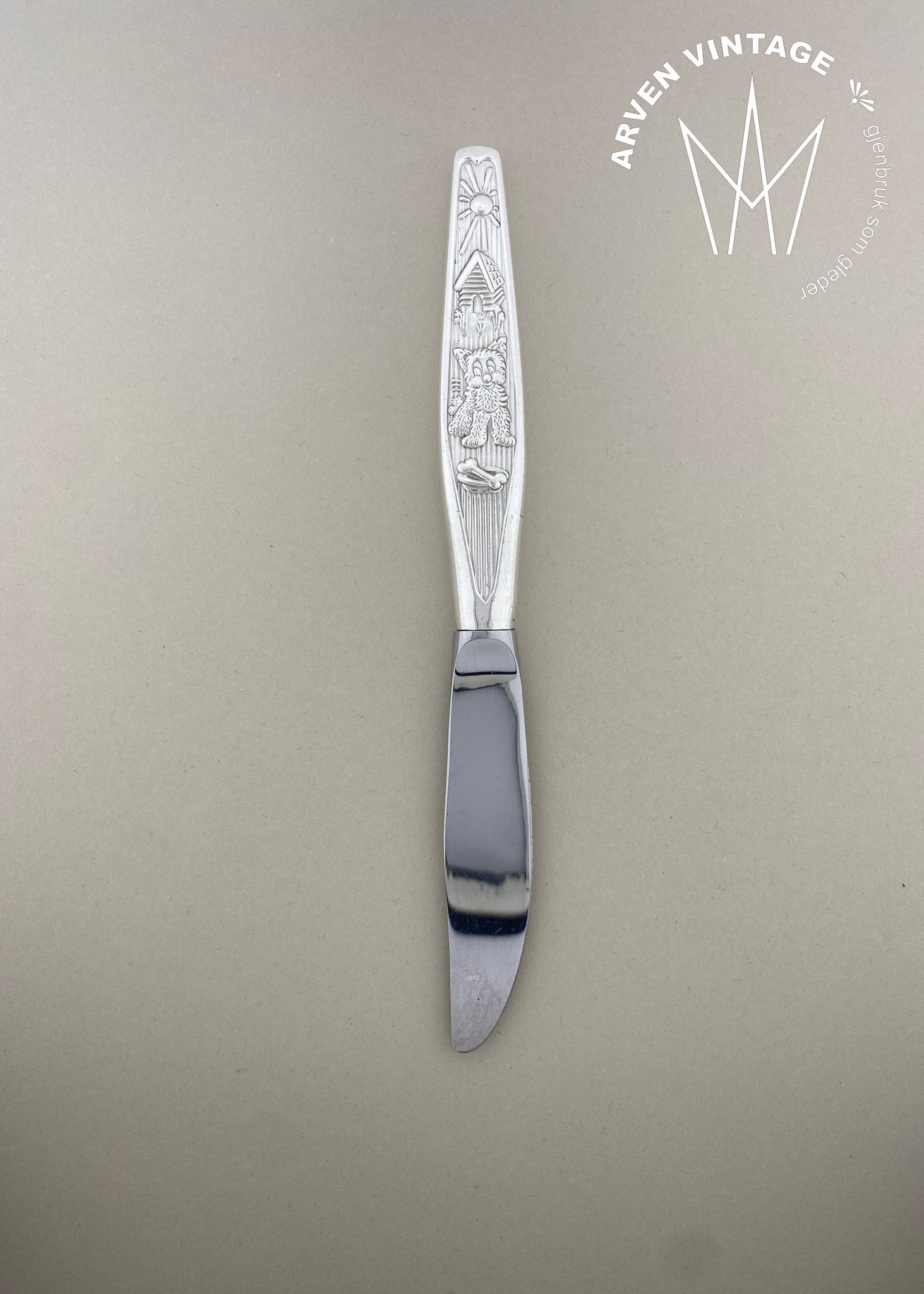 Vintage barnekniv i ukjent mønster