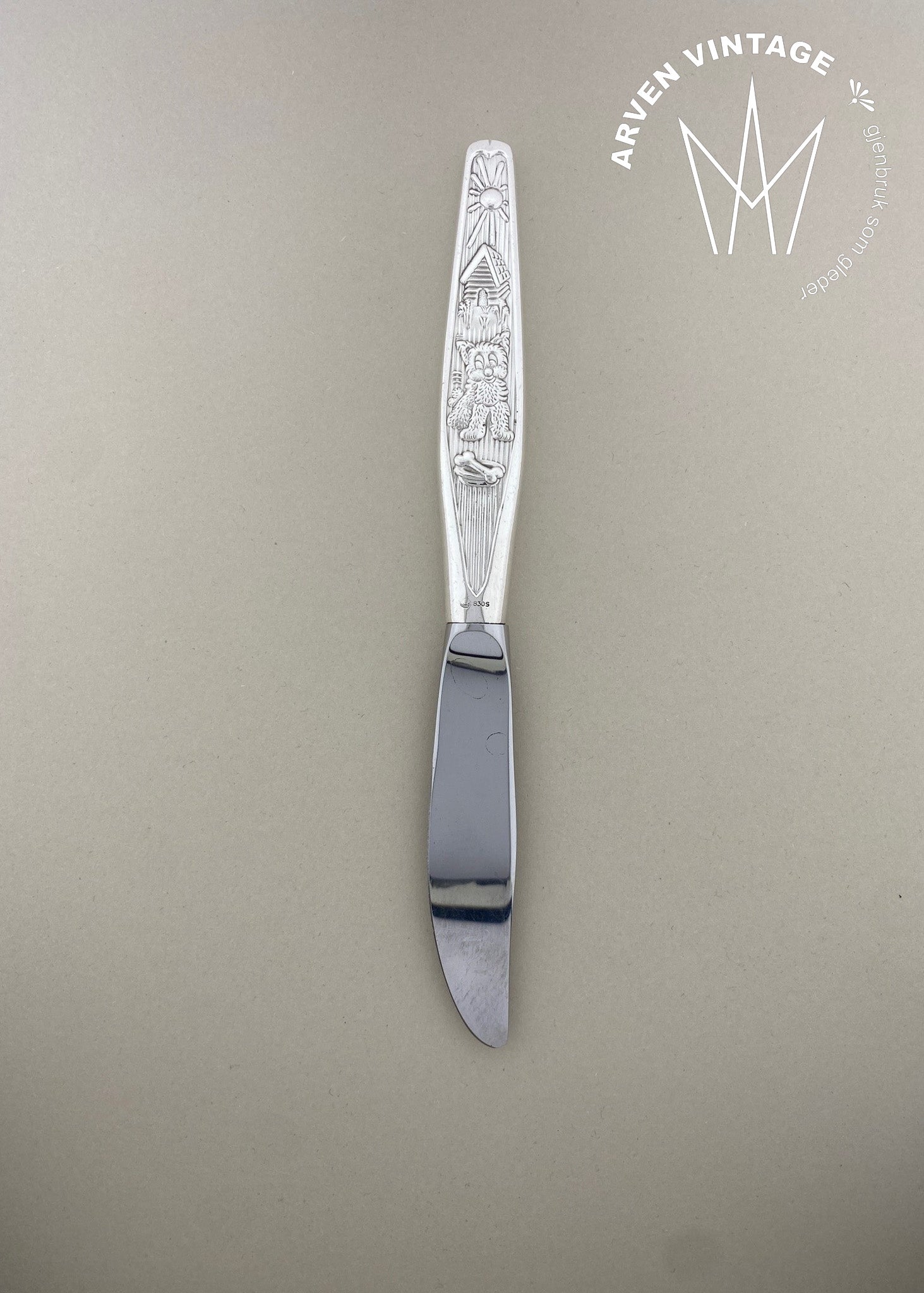 Vintage barnekniv i ukjent mønster