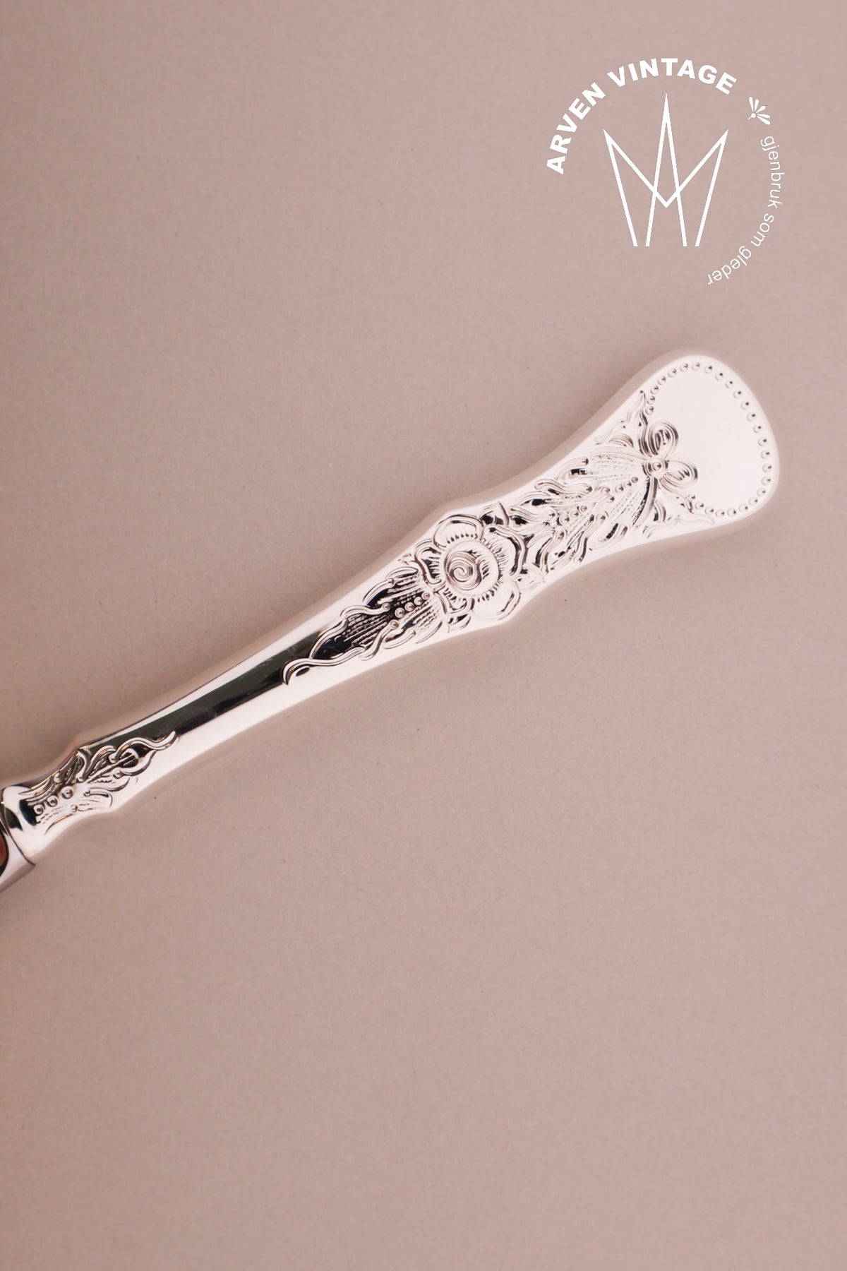 Vintage Rose liten spisekniv langt skaft