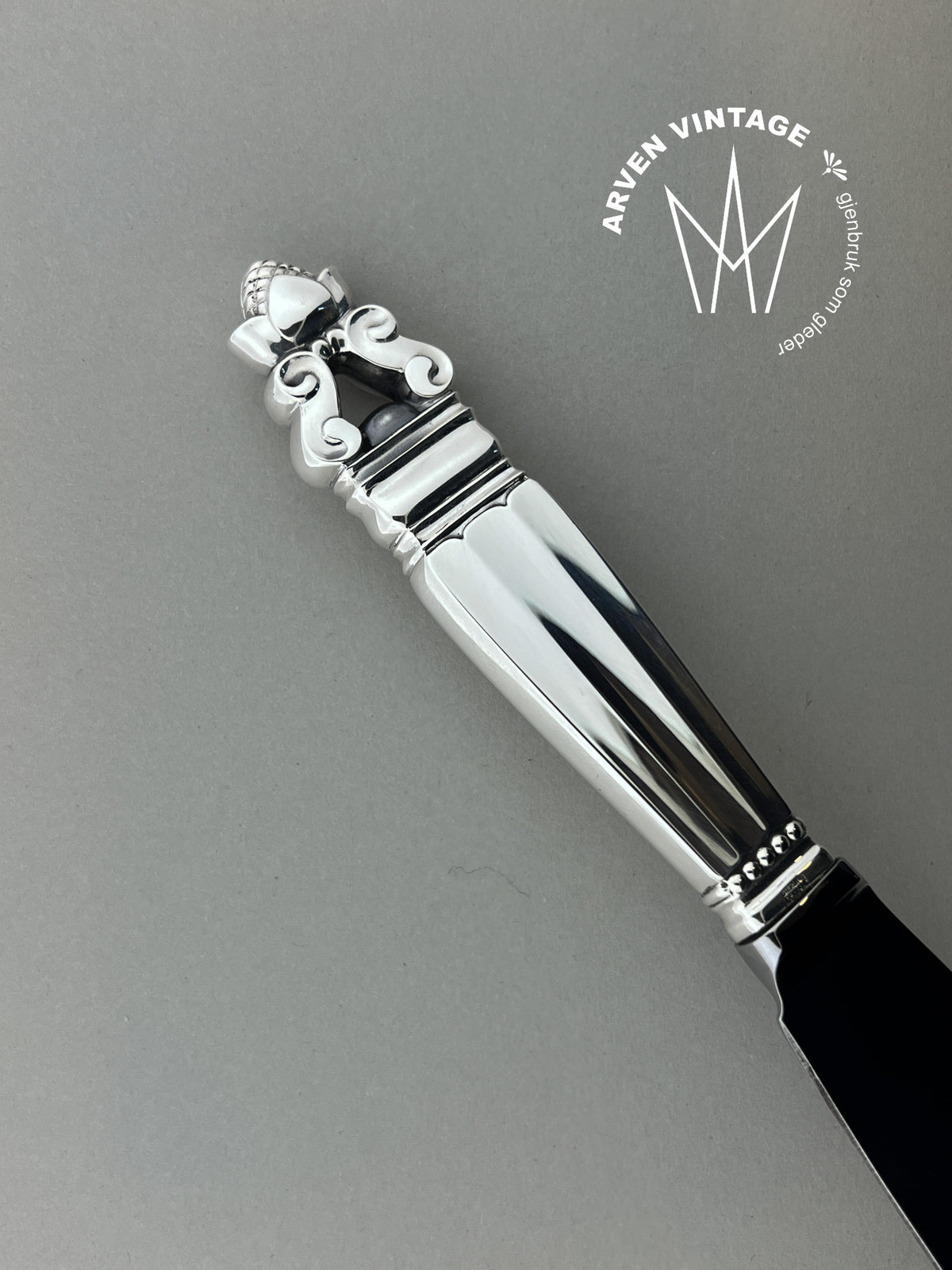 Vintage Georg Jensen Acorn kakekniv