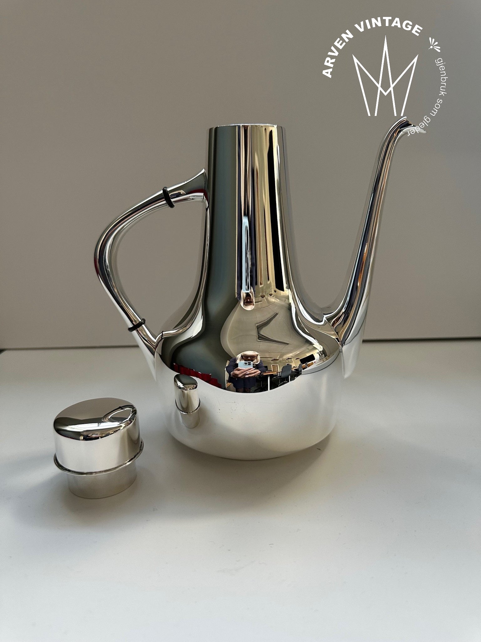 Vintage sølv D-A kaffekanne