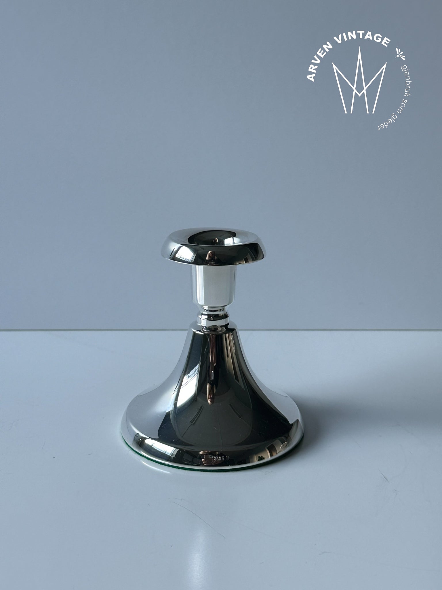 Vintage sølv lysestake