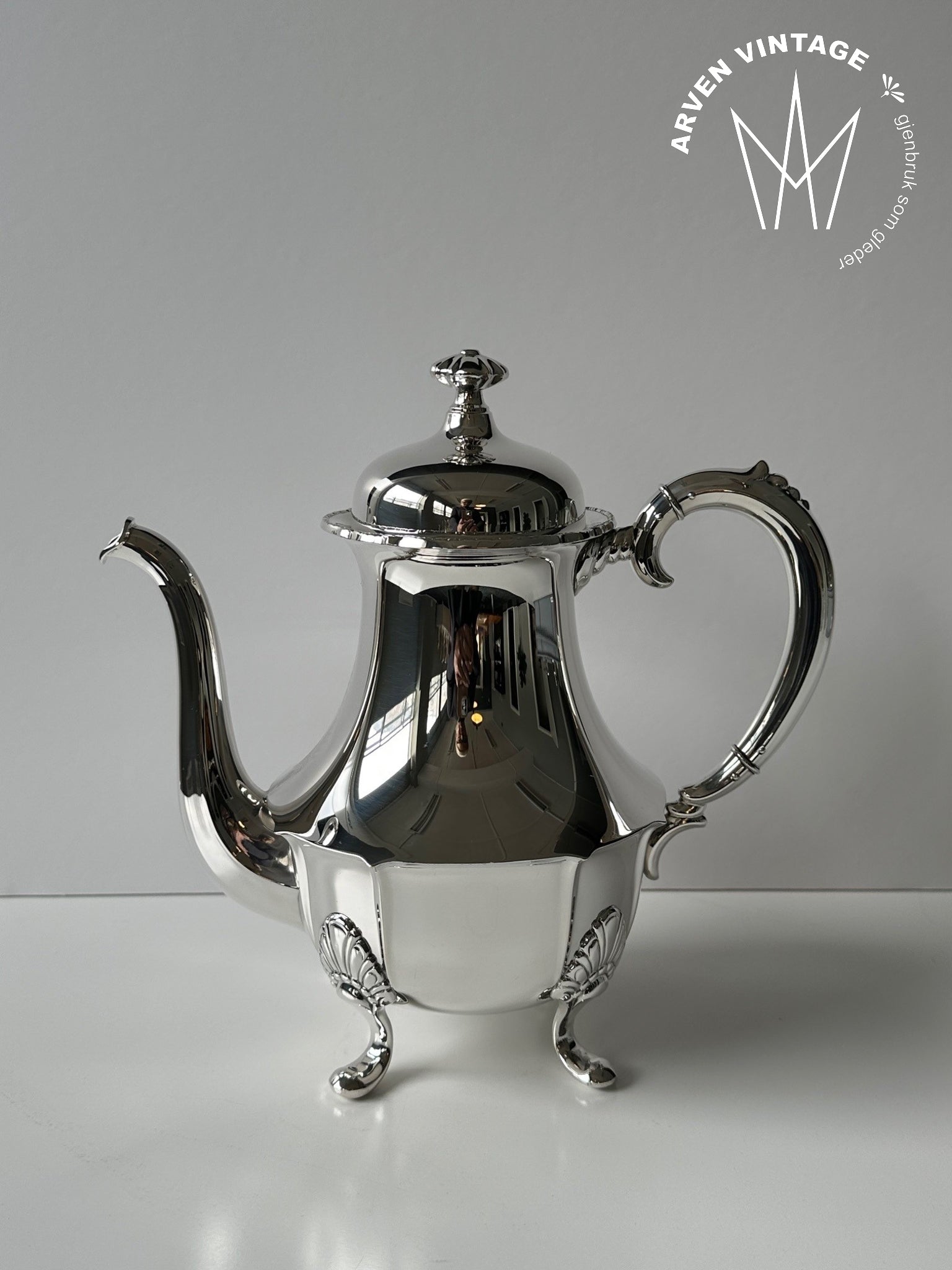 Vintage sølv kaffekanne