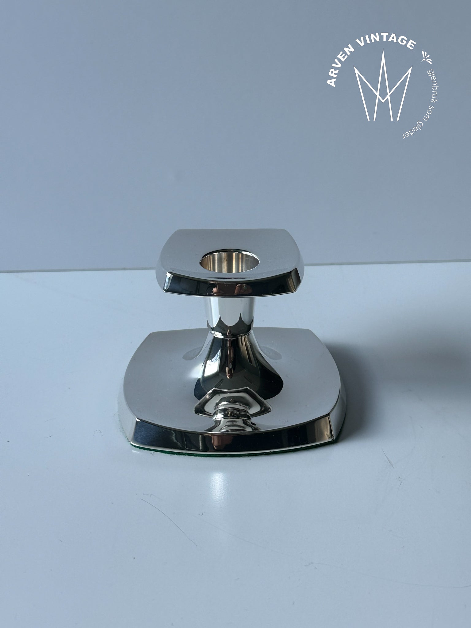 Vintage sølv lysestake