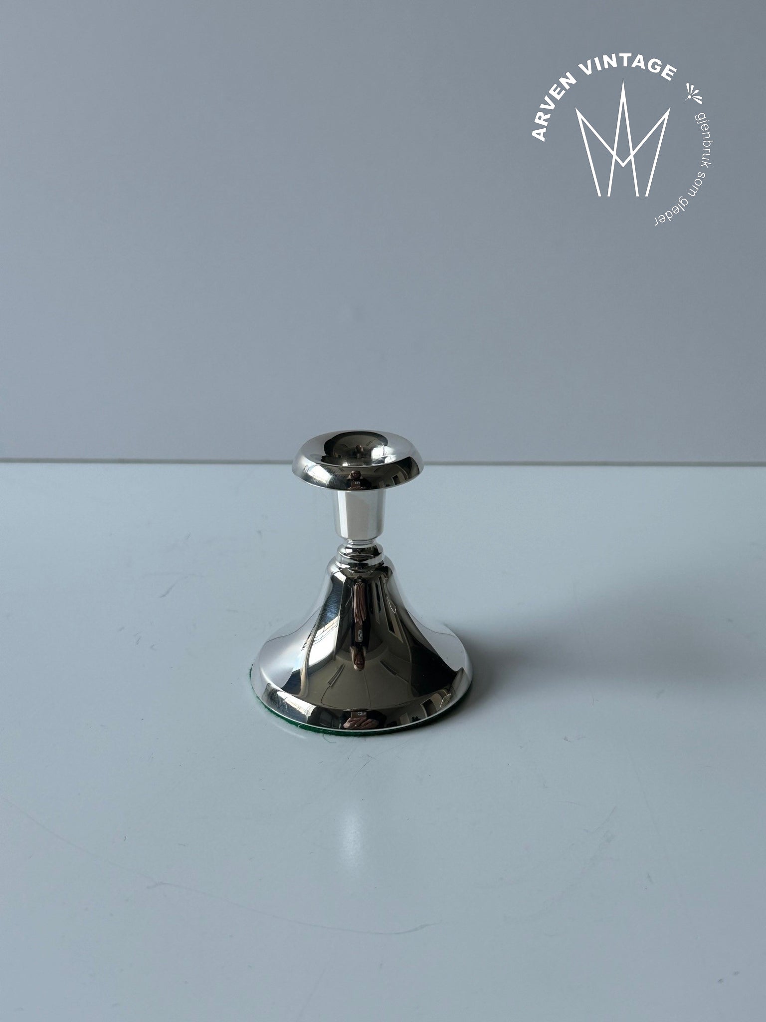 Vintage sølv lysestake