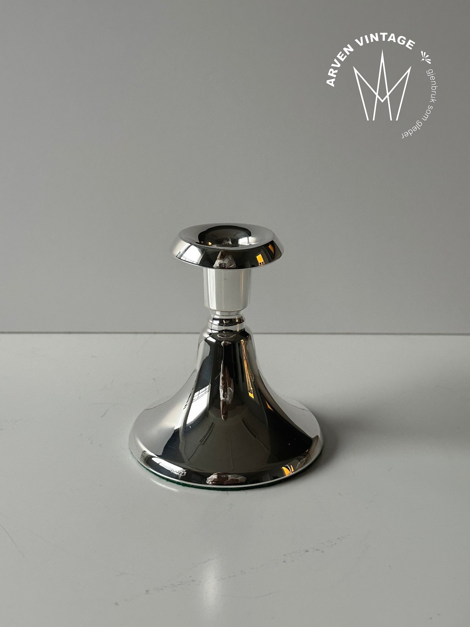 Vintage sølv lysestake