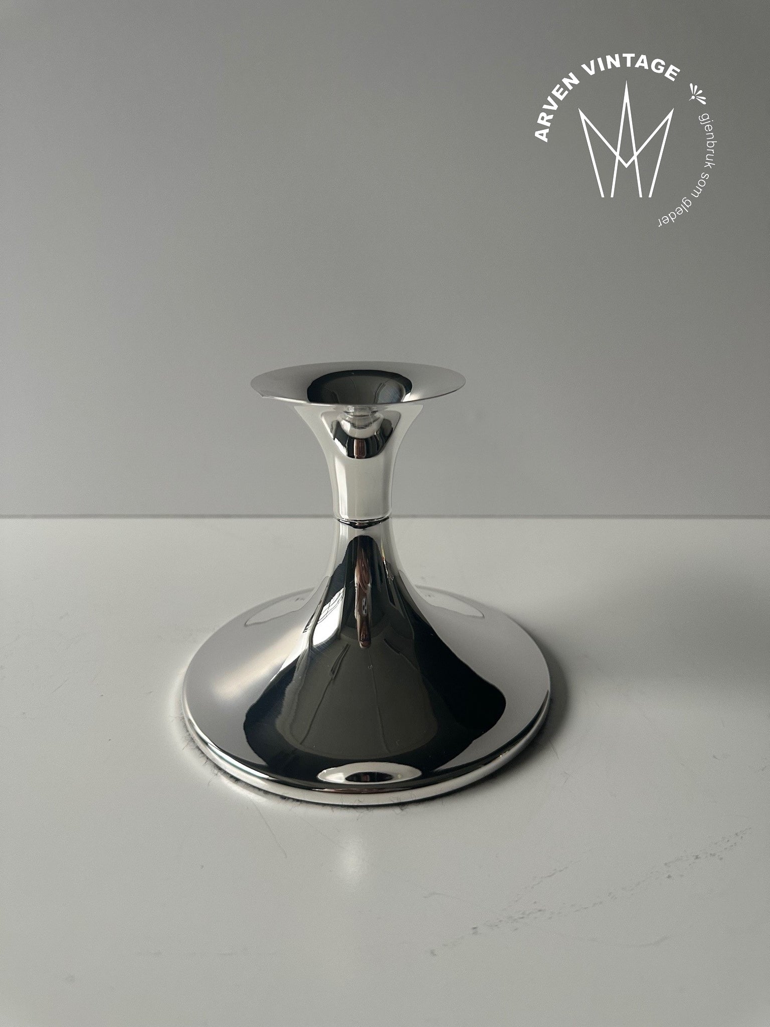 Vintage sølv lysestake