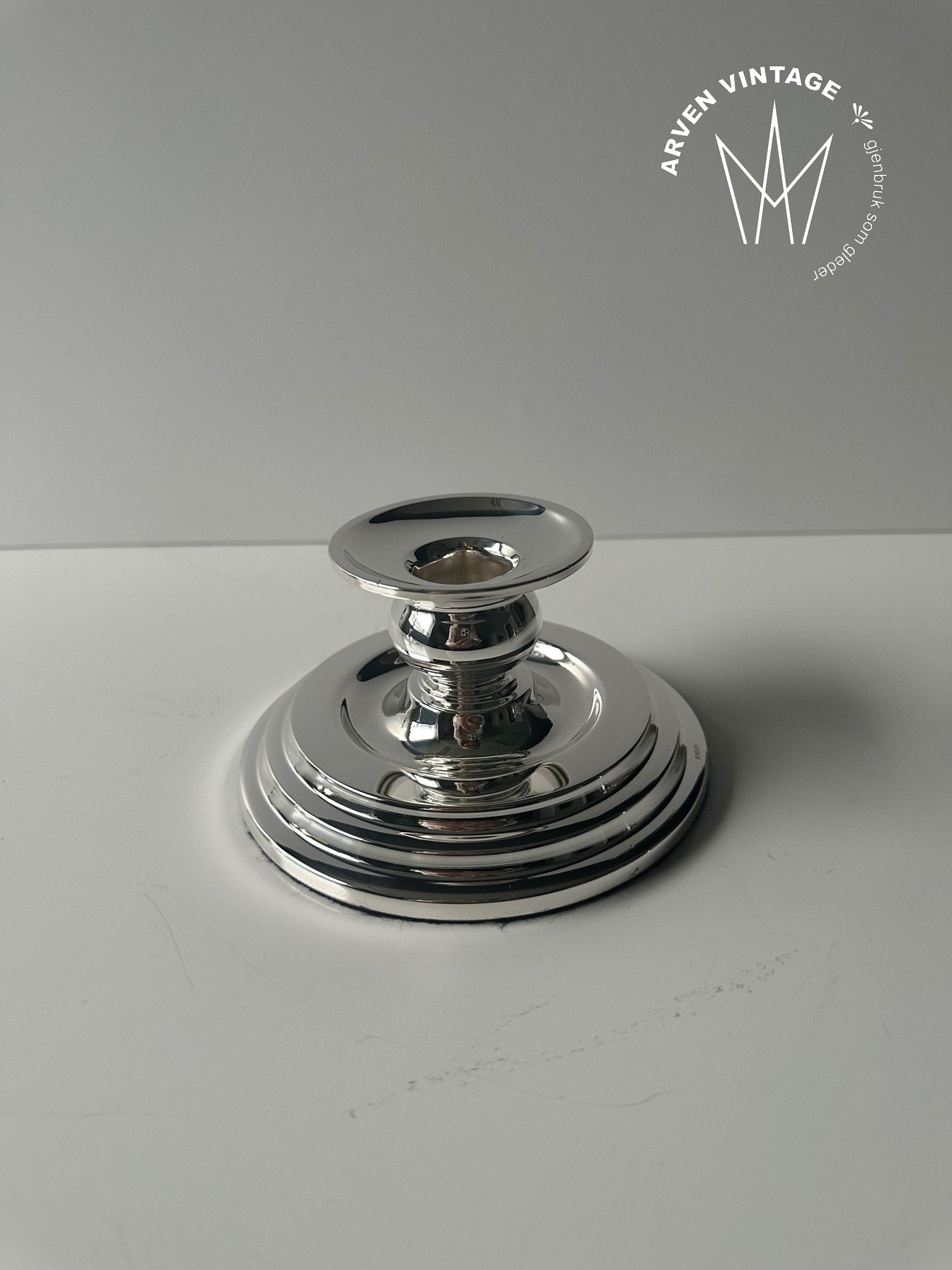 Vintage sølv lysestake