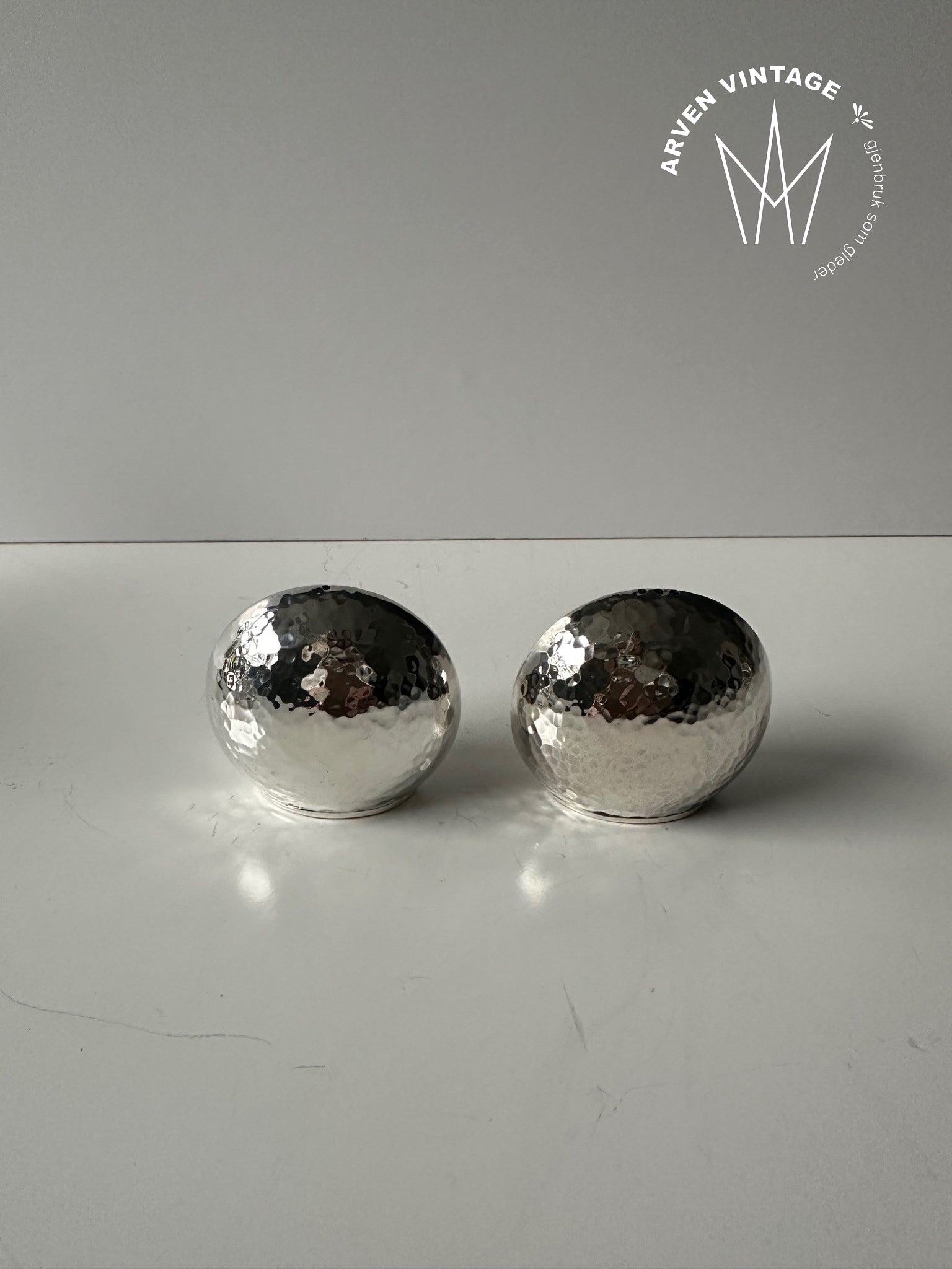 Vintage sølv salt og pepperbøsse