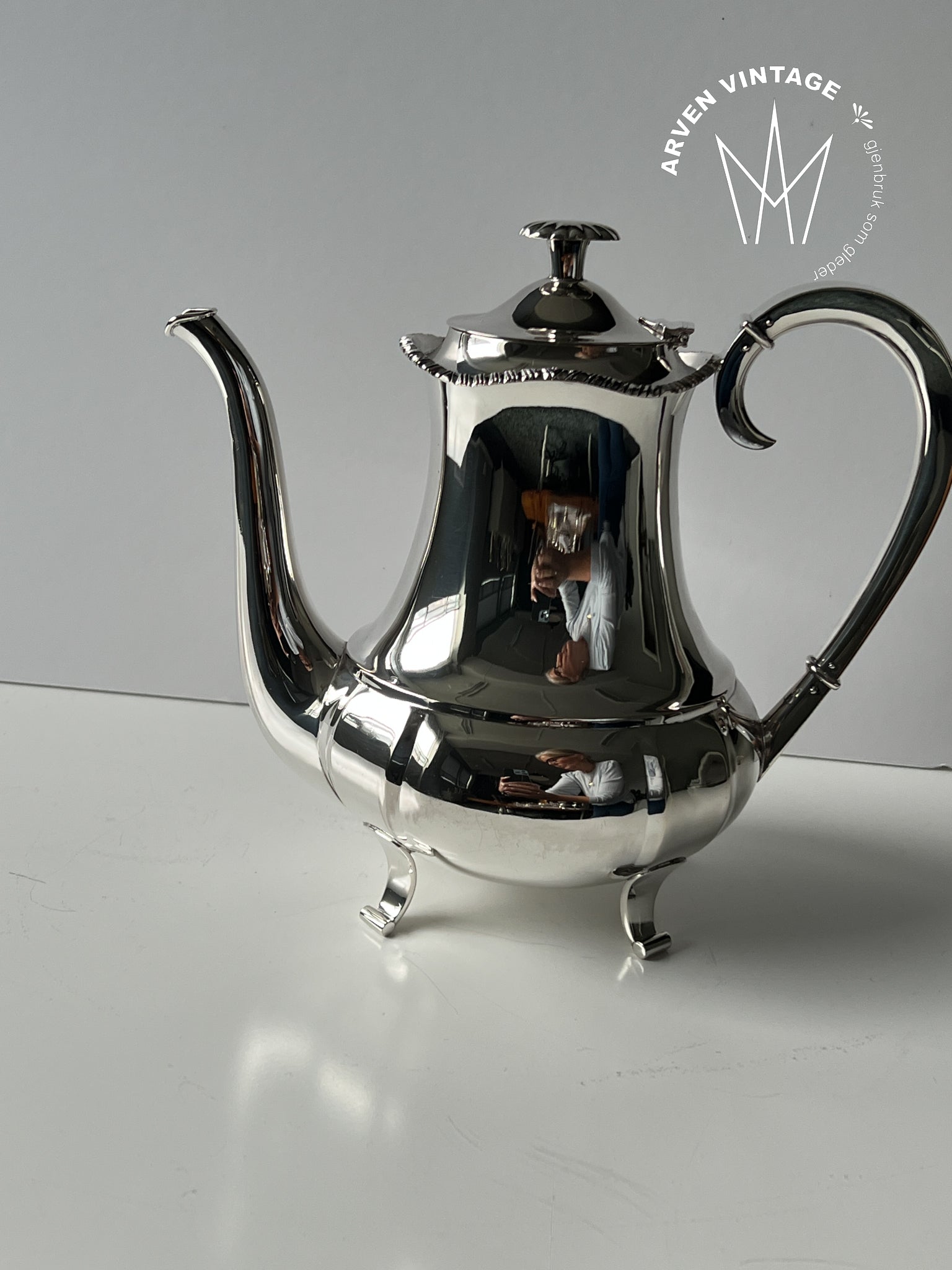 Vintage sølv kaffekanne