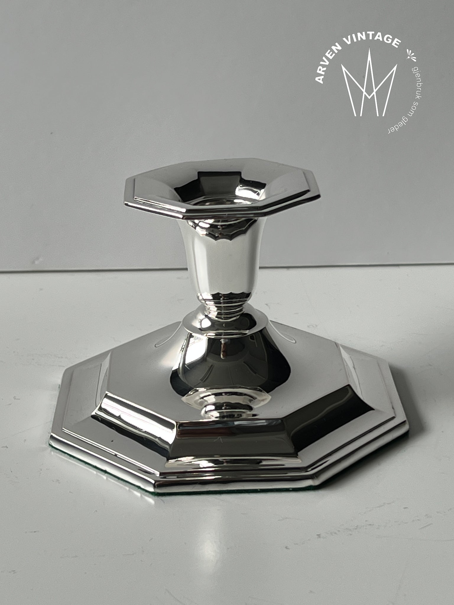 Vintage sølv lysestake