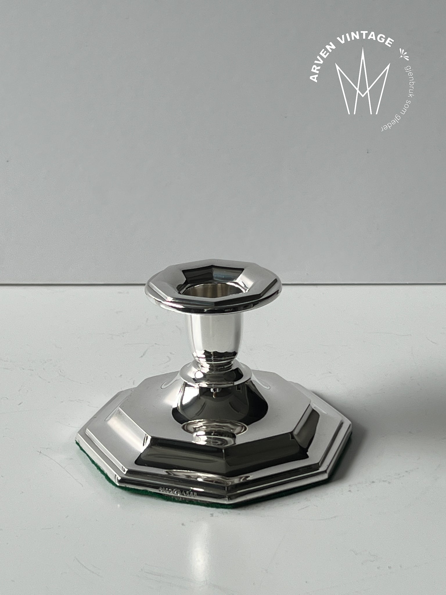 Vintage sølv lysestake