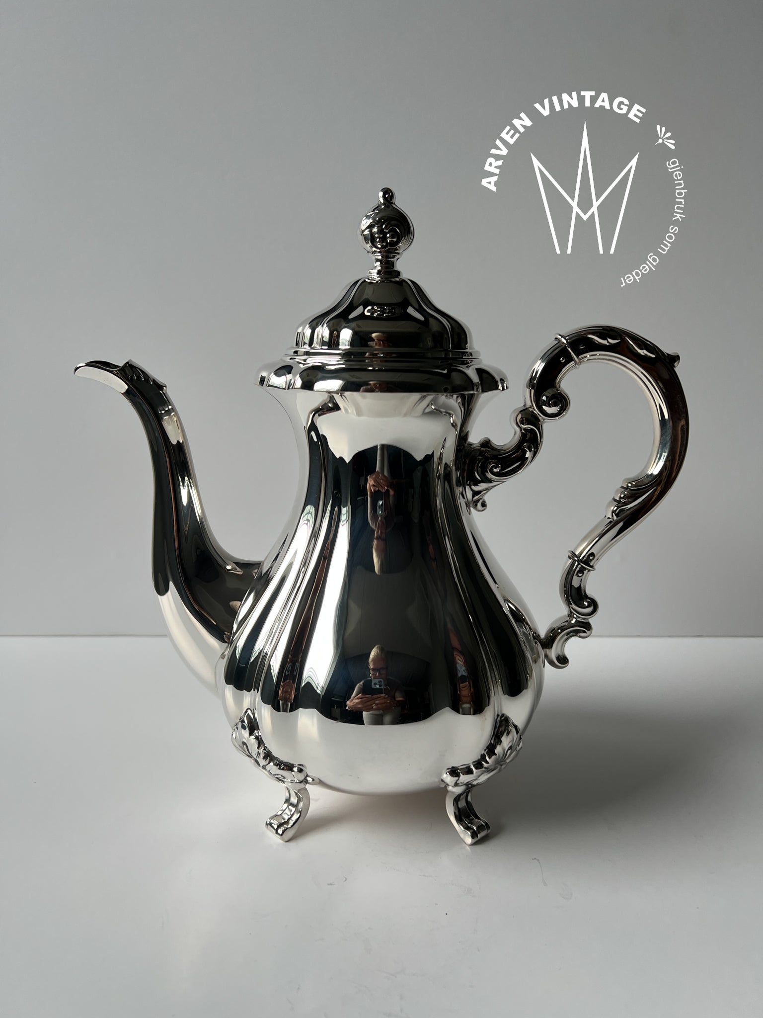Vintage sølv kaffekanne