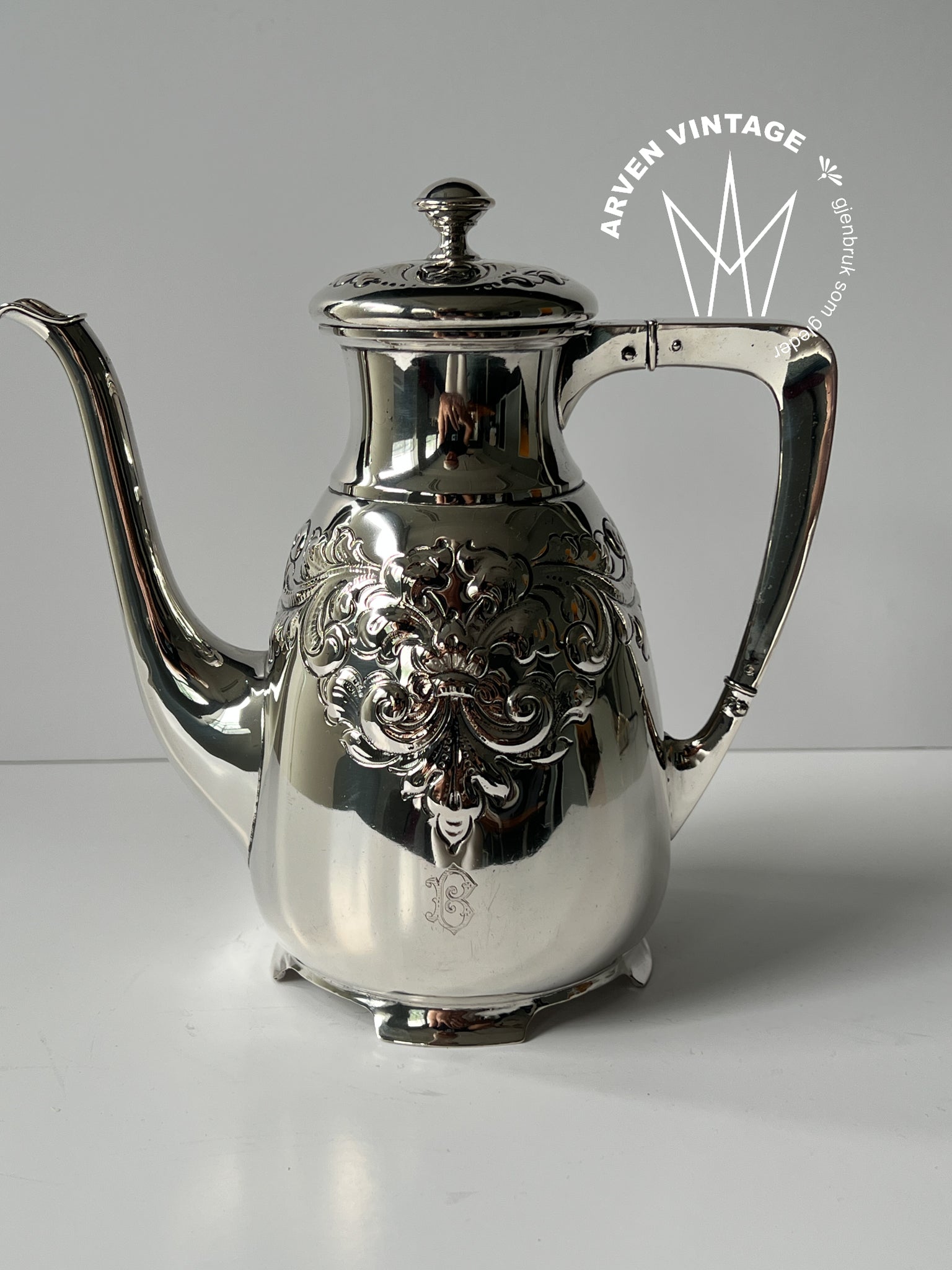 Vintage sølv kaffekanne