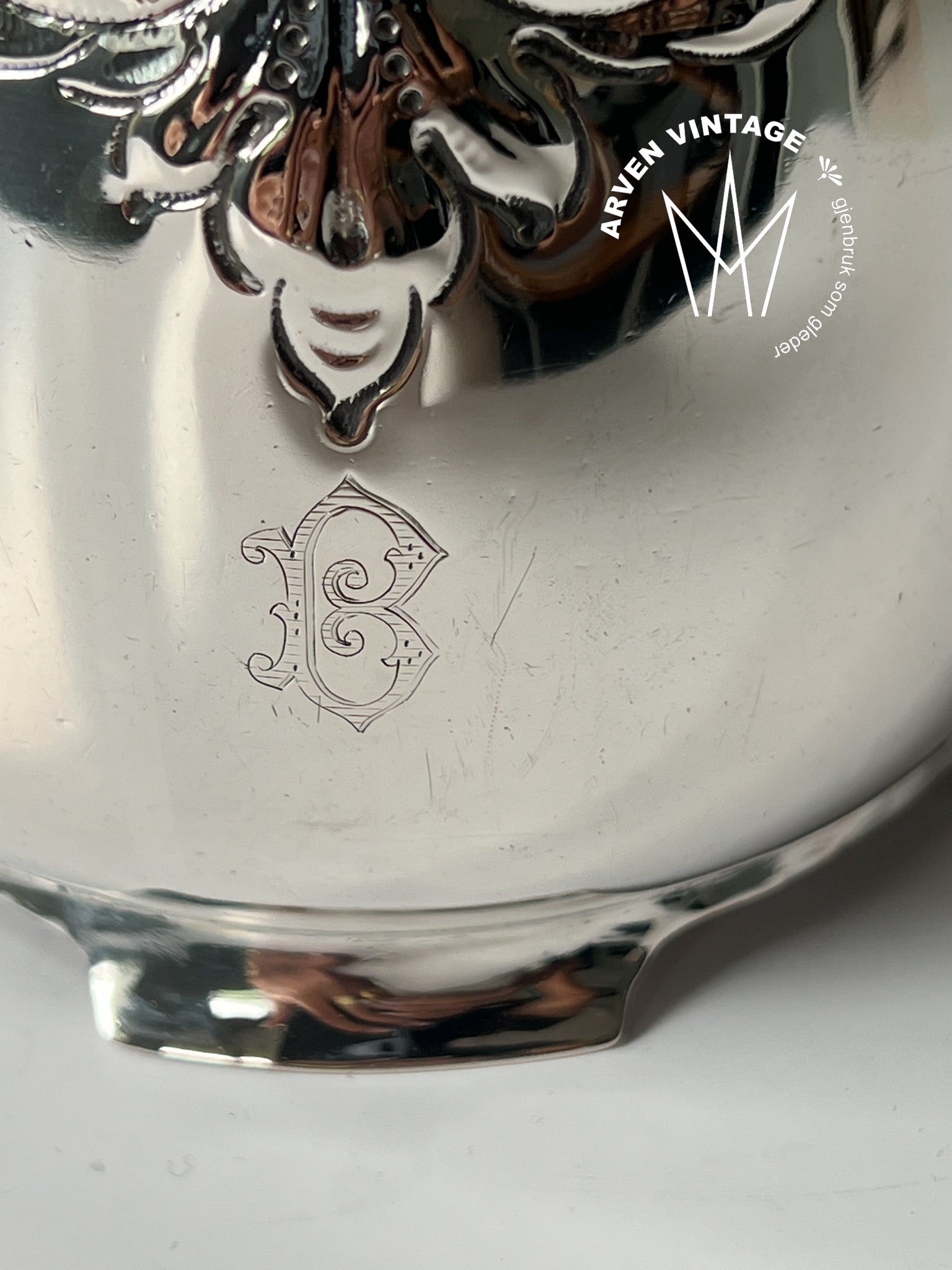 Vintage sølv kaffekanne