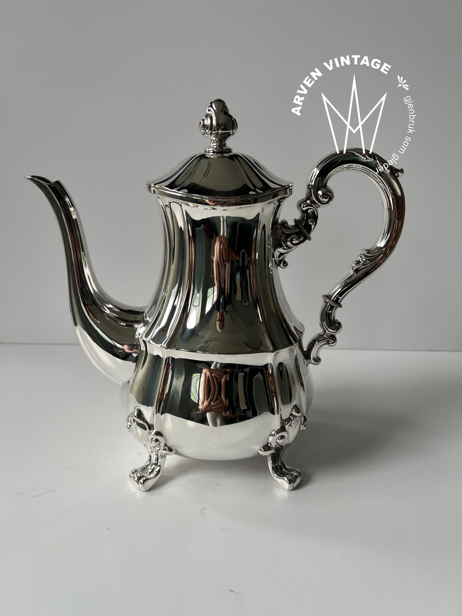 Vintage sølv kaffekanne