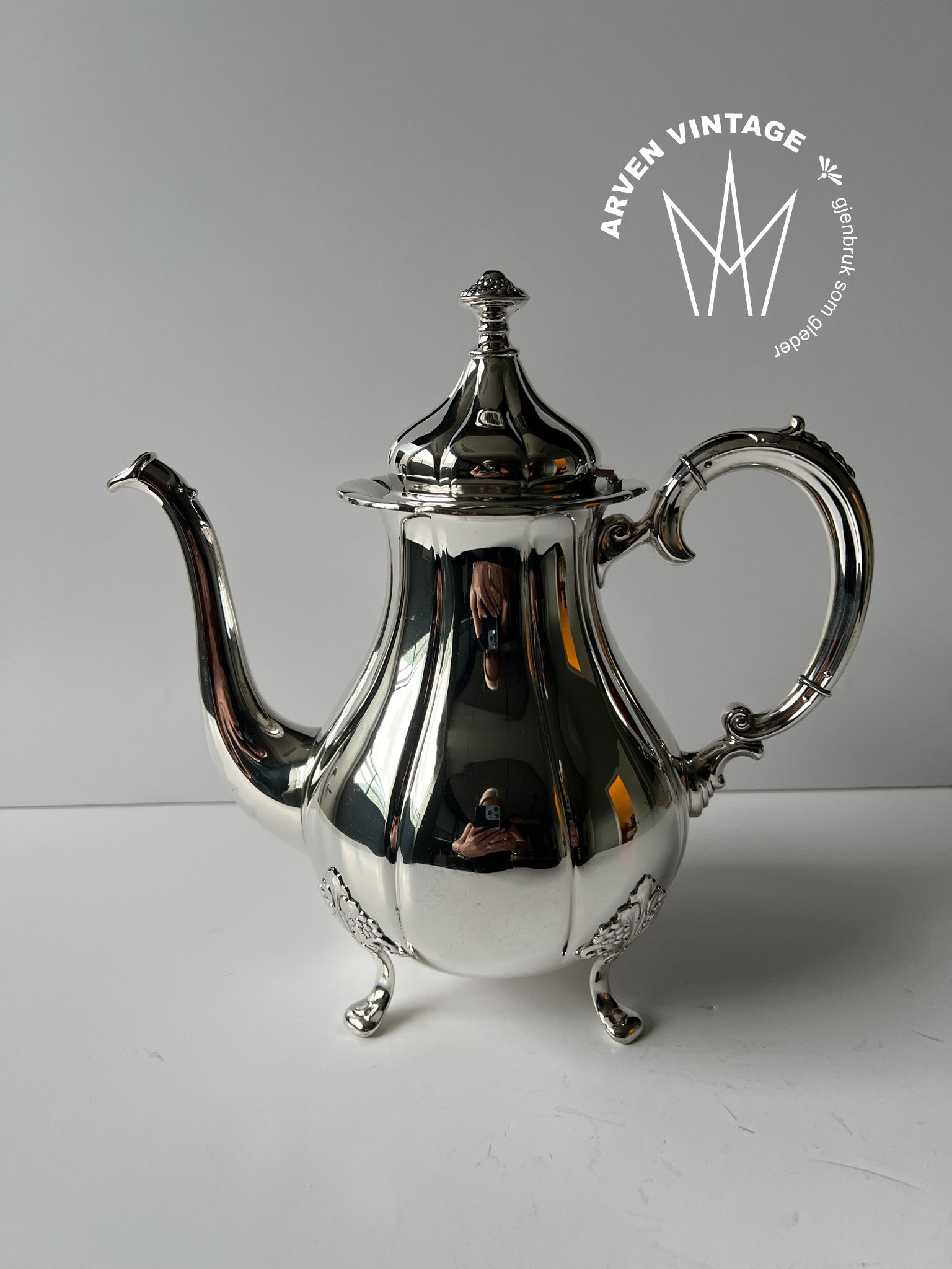 Vintage sølv kaffekanne