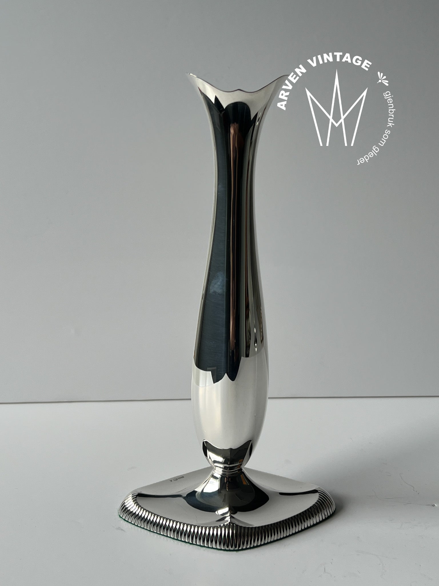 Vintage sølv blomstervase