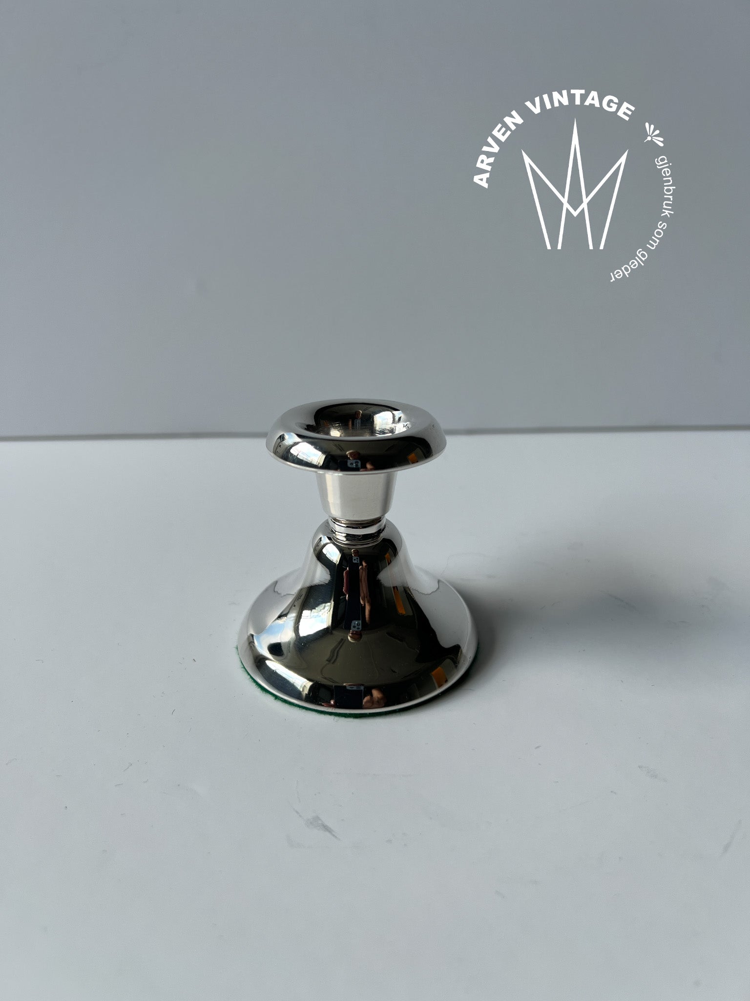 Vintage sølv lysestake 5,5cm