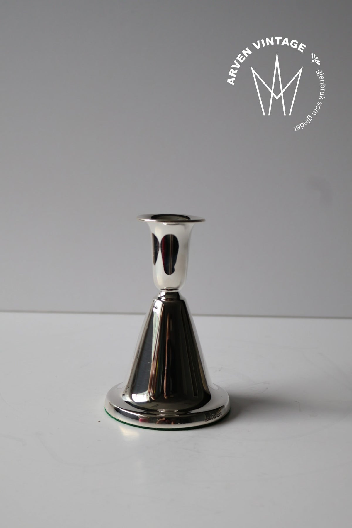 Vintage sølv lysestake 10,5cm