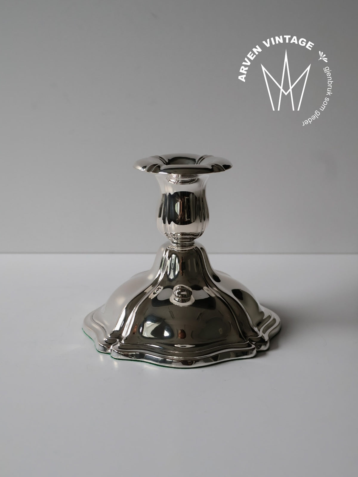 Vintage sølv lysestake