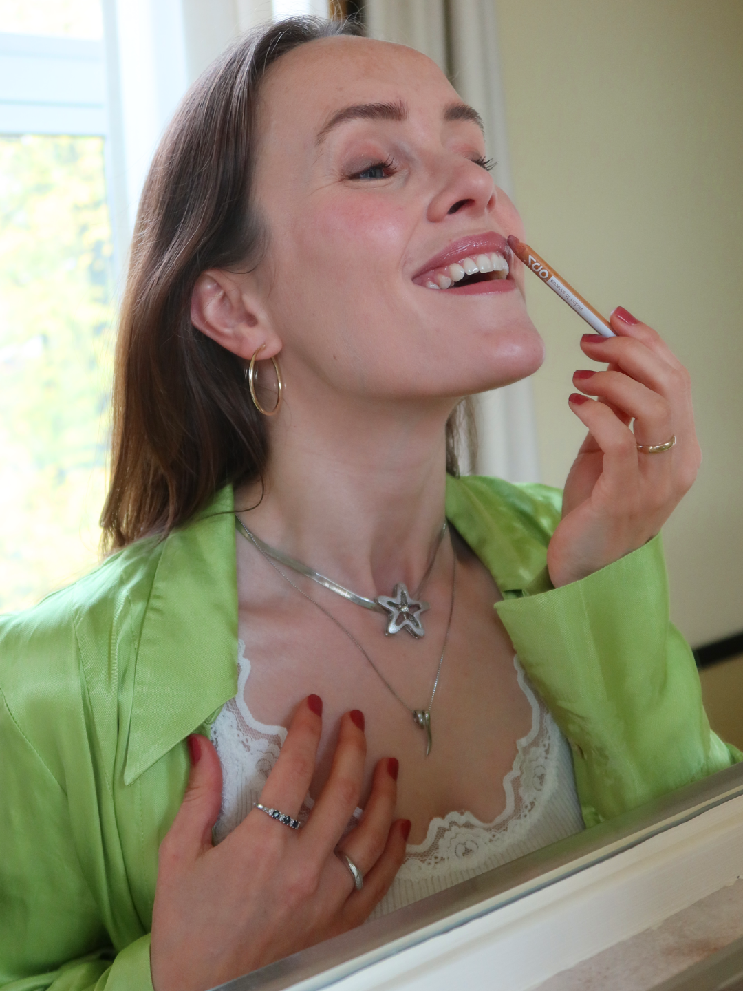 Vintage smykkelås hvitt gull