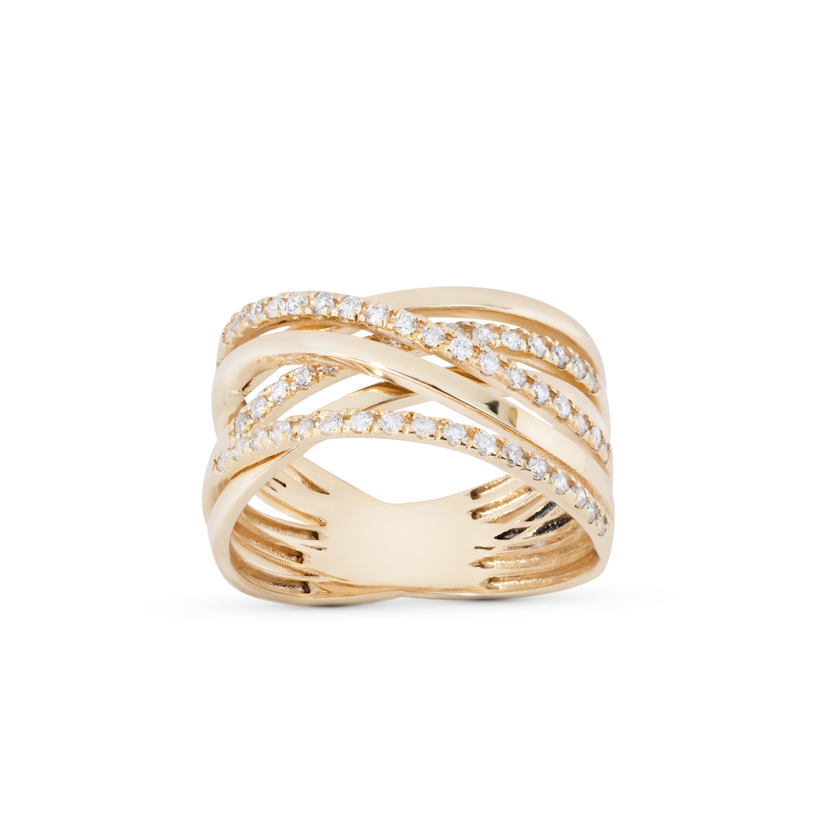 Ring gult gull 0,4ct diamant