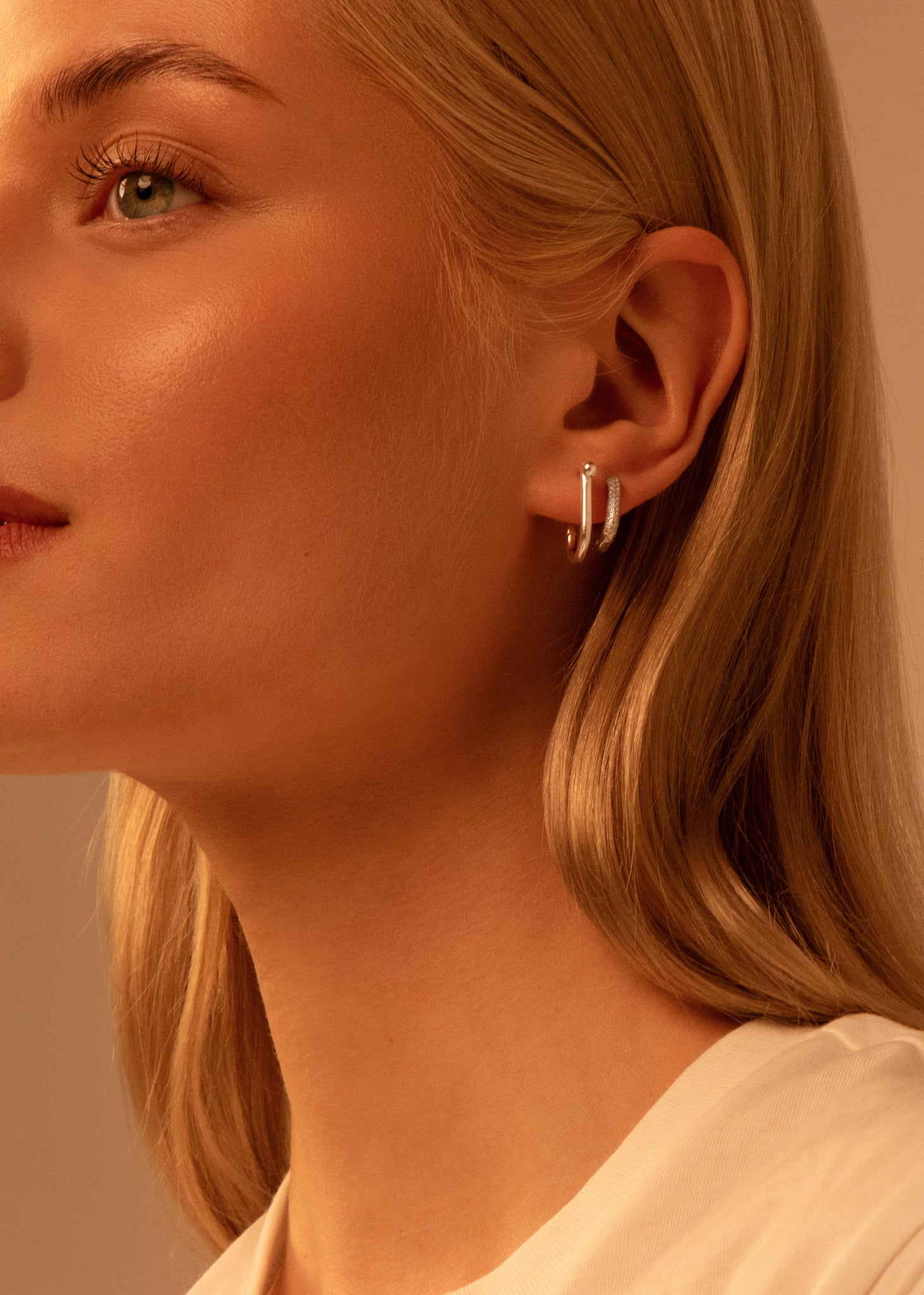 Gold strass Hoops
