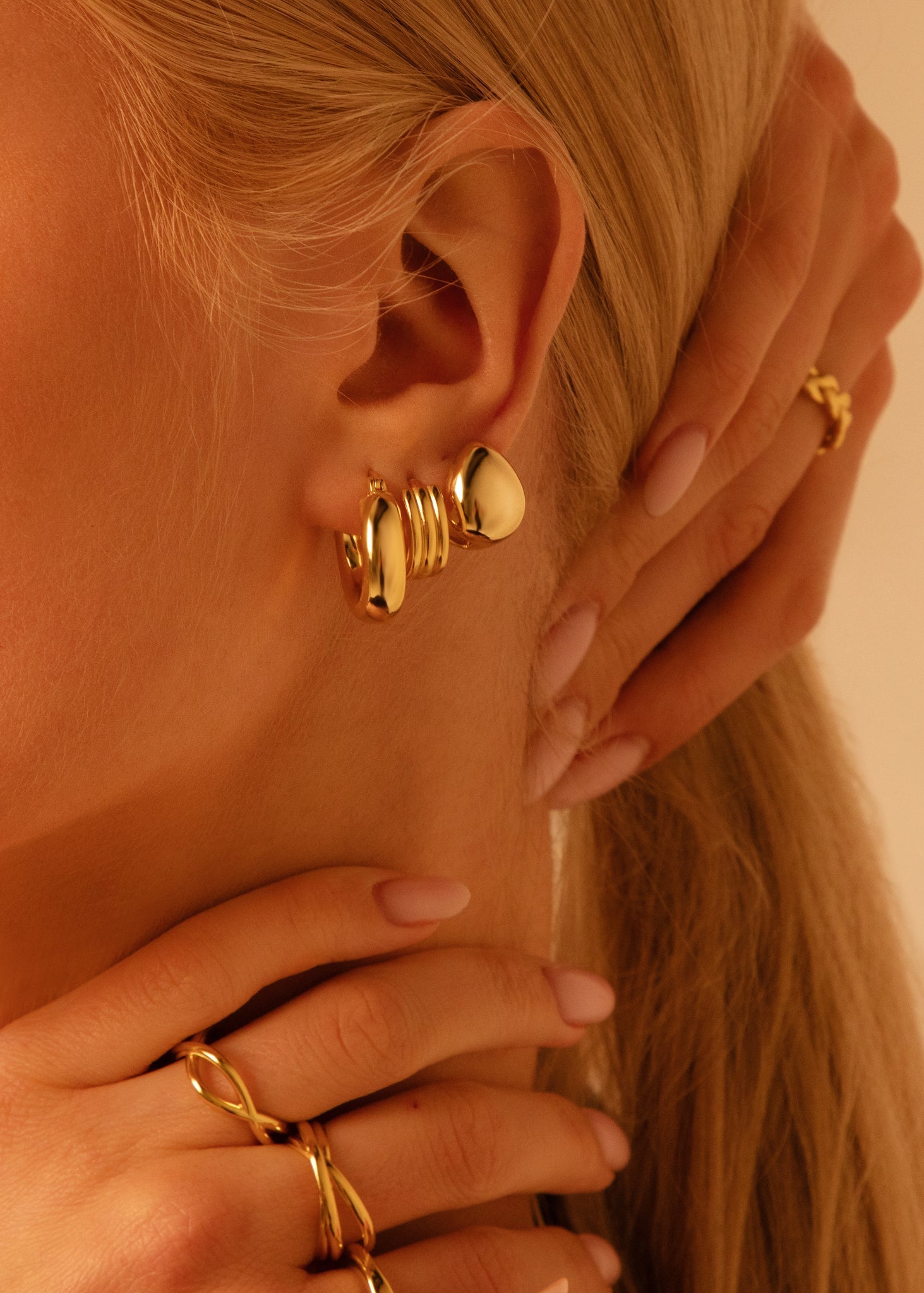 Silver drop earrings