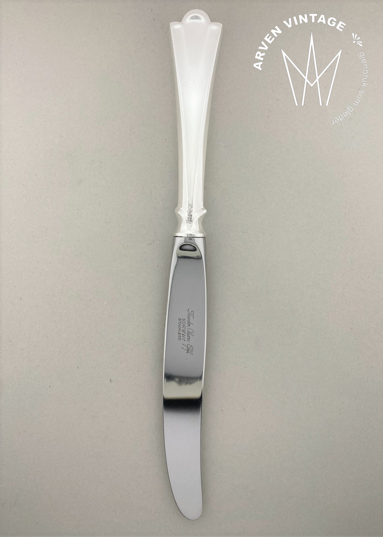 Vintage Lilje liten spisekniv med kort skaft