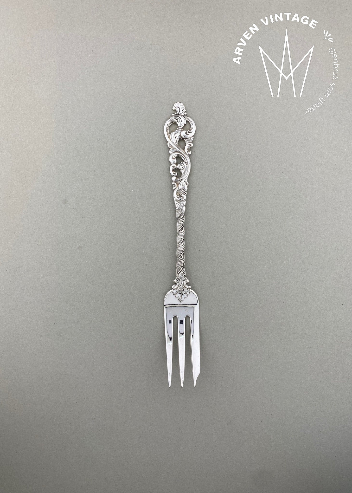 Vintage Dobbel Rokokko kakegaffel