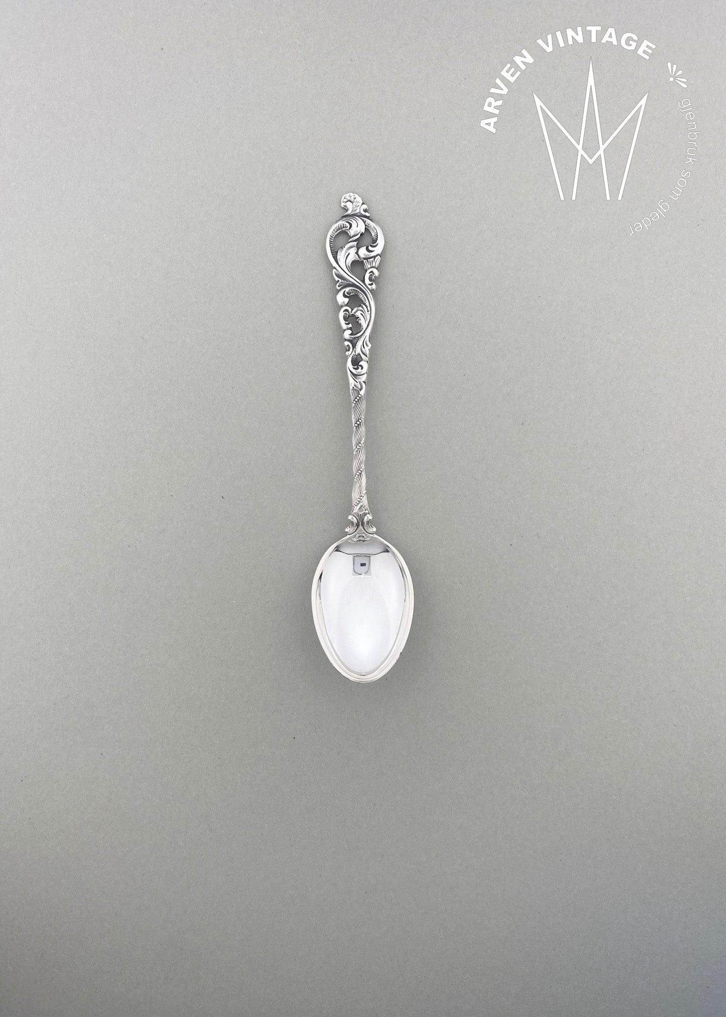 Vintage Double Rococo Spoon