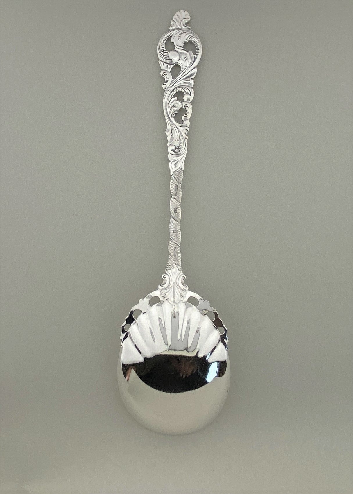 Vintage Double Rococo Serving Spoon