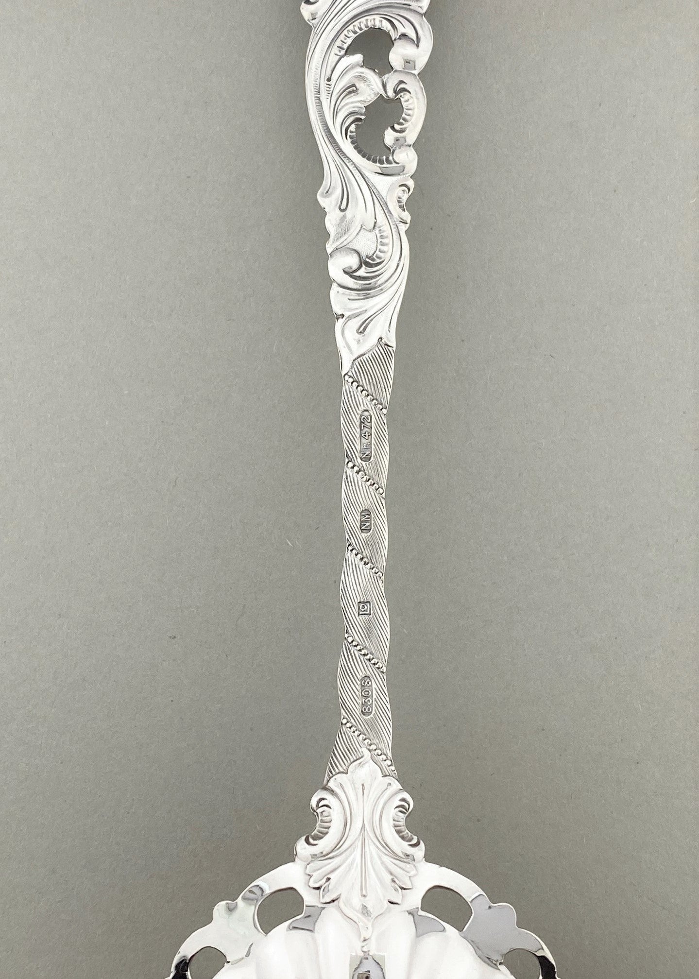 Vintage Double Rococo Serving Spoon
