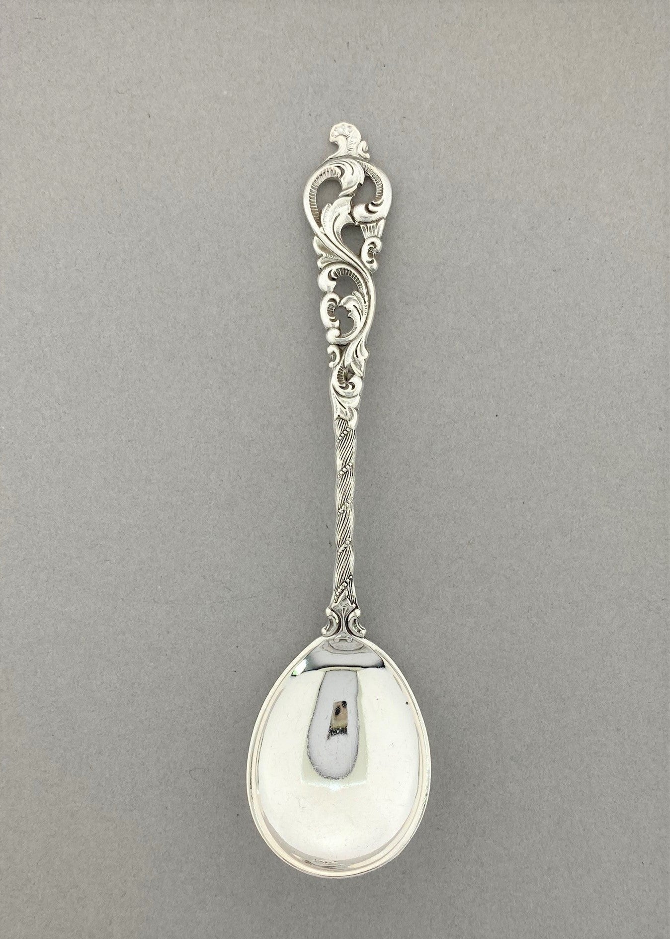 Vintage Double Rococo egg spoon