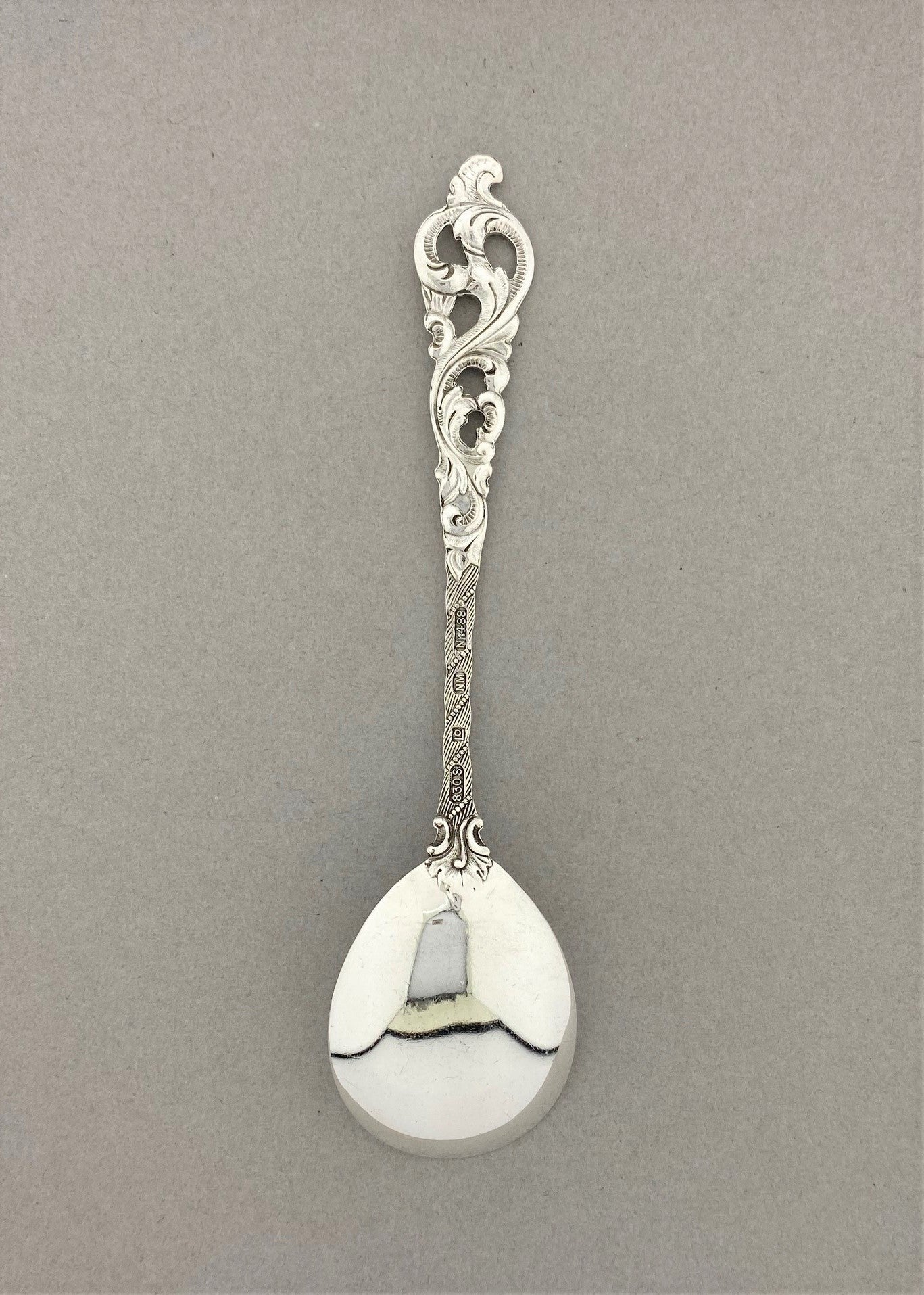 Vintage Double Rococo egg spoon