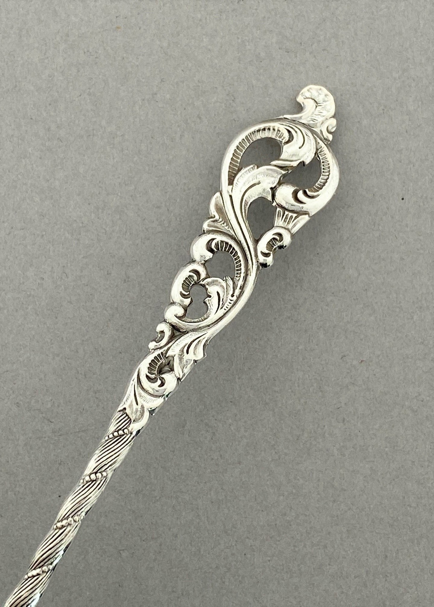 Vintage Double Rococo egg spoon