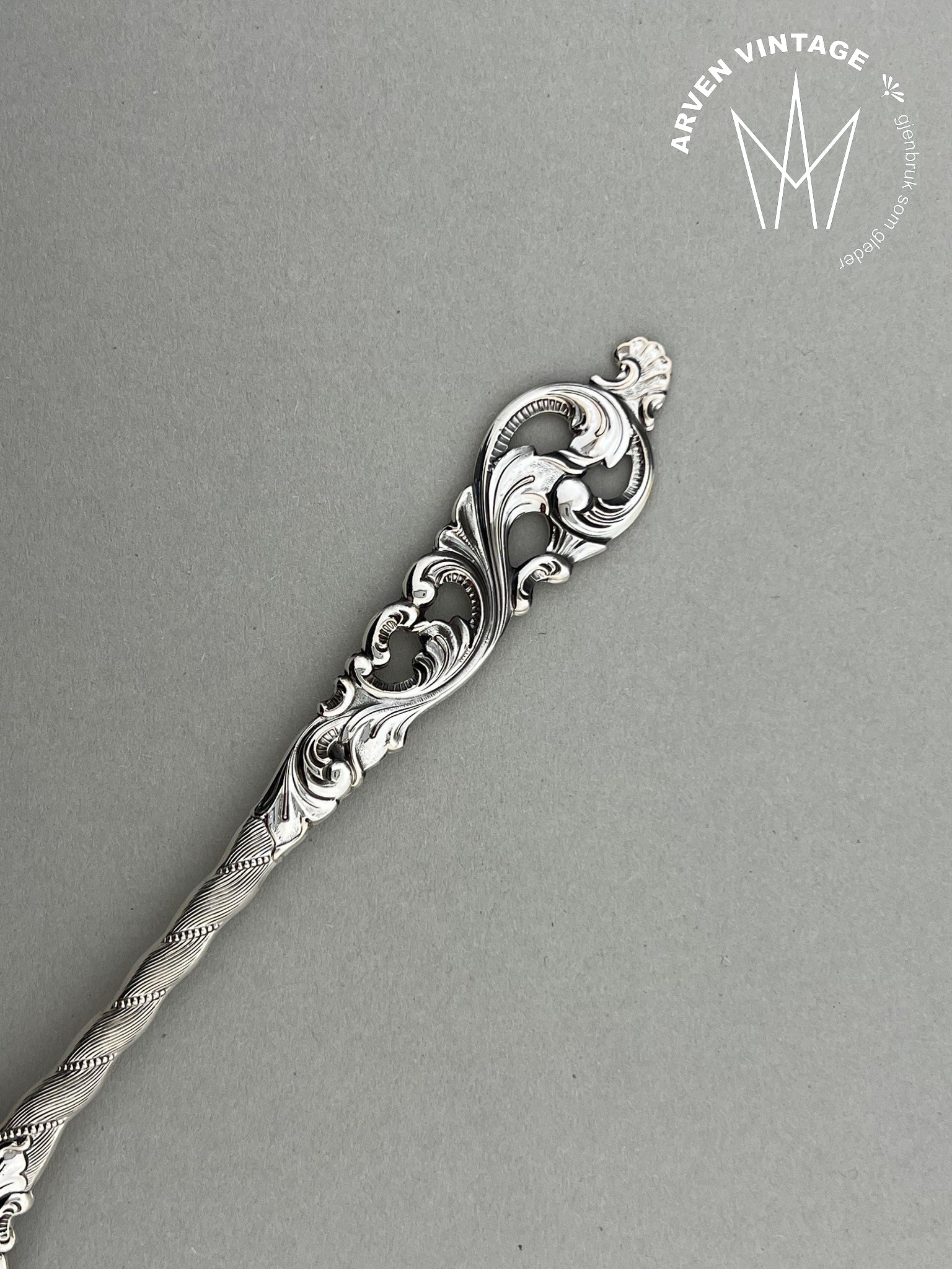 Vintage Double Rococo cold fork / tapas fork