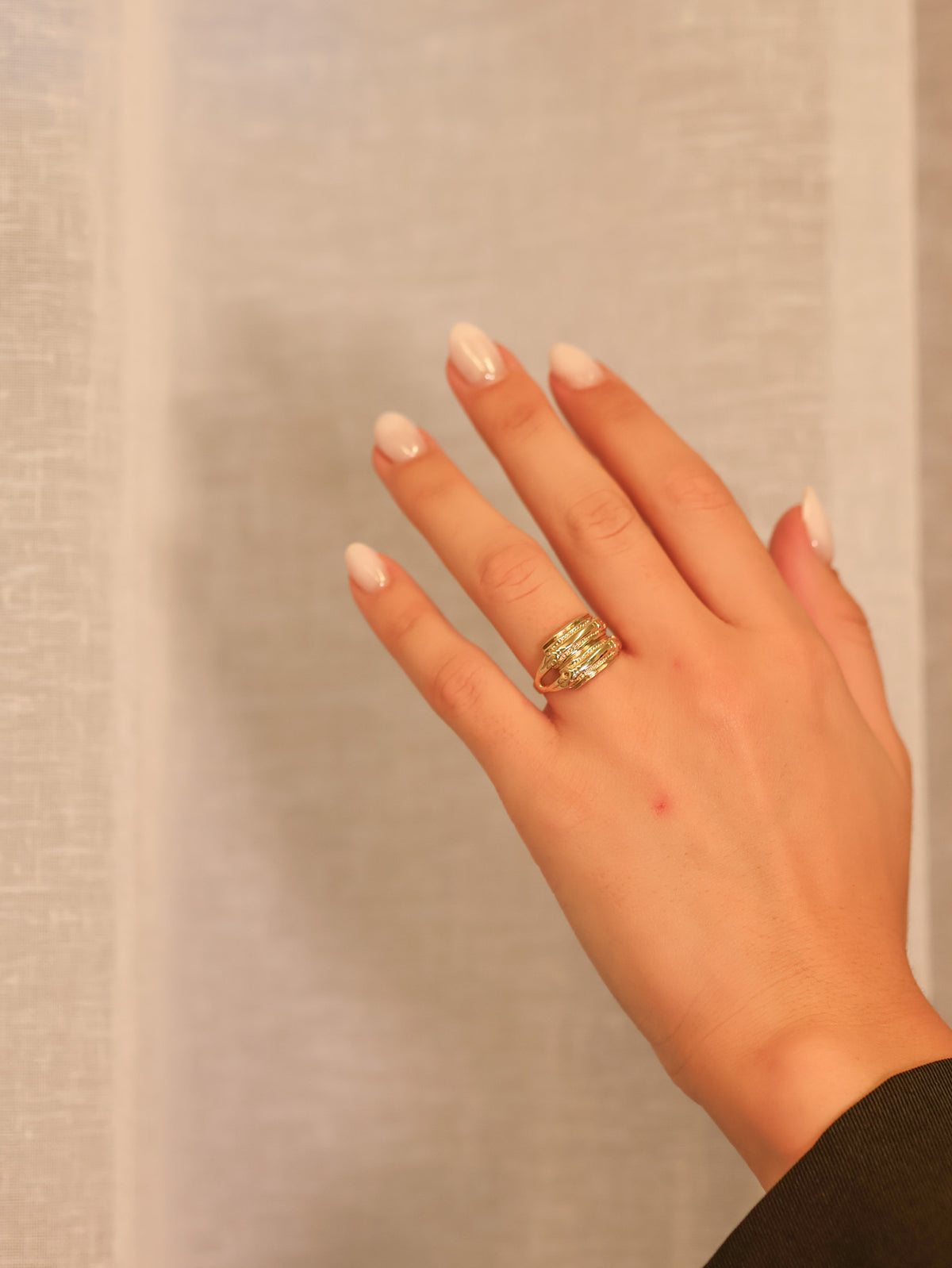 Vintage ring gult gull str58