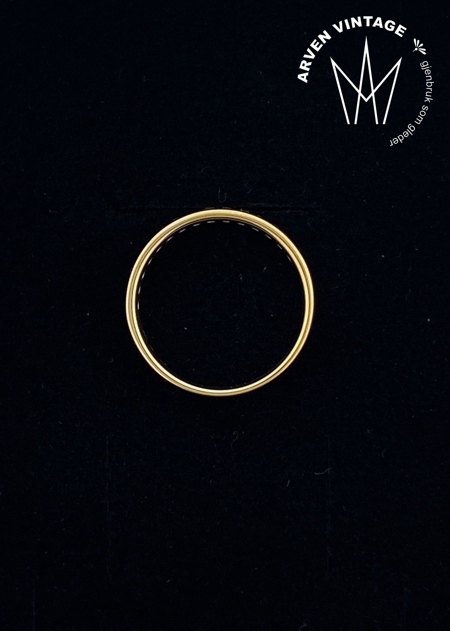 Vintage ring i 18K gult og hvitt gull med diamanter
